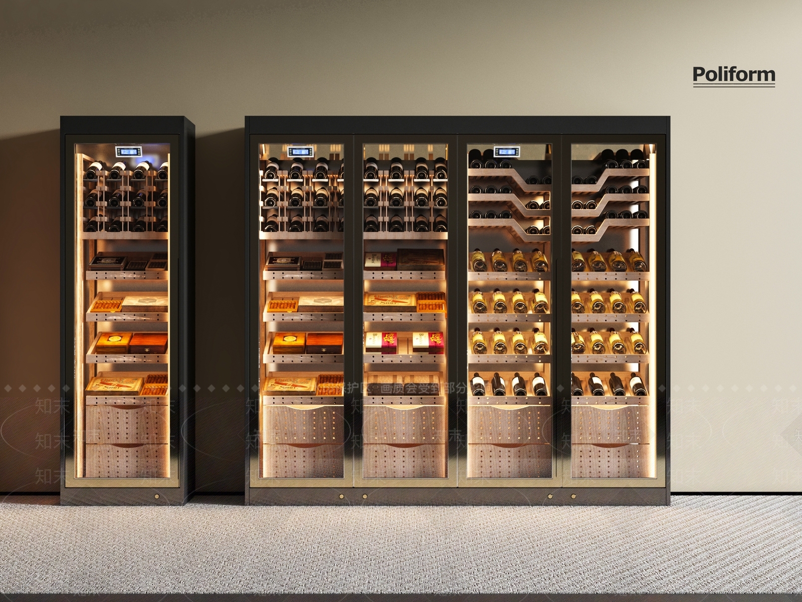 现代酒柜SU模型下载【ID:1196362310】