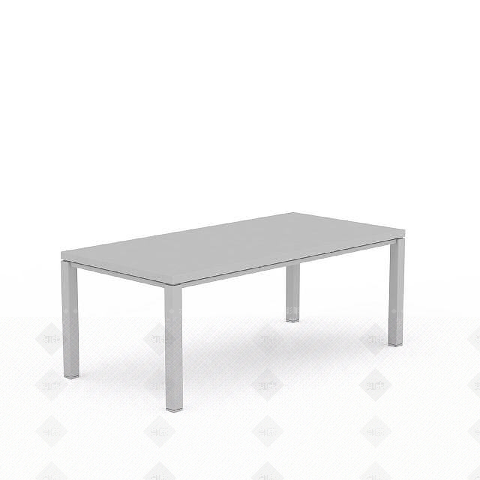 现代方形木桌3D模型下载【ID:1196362585】