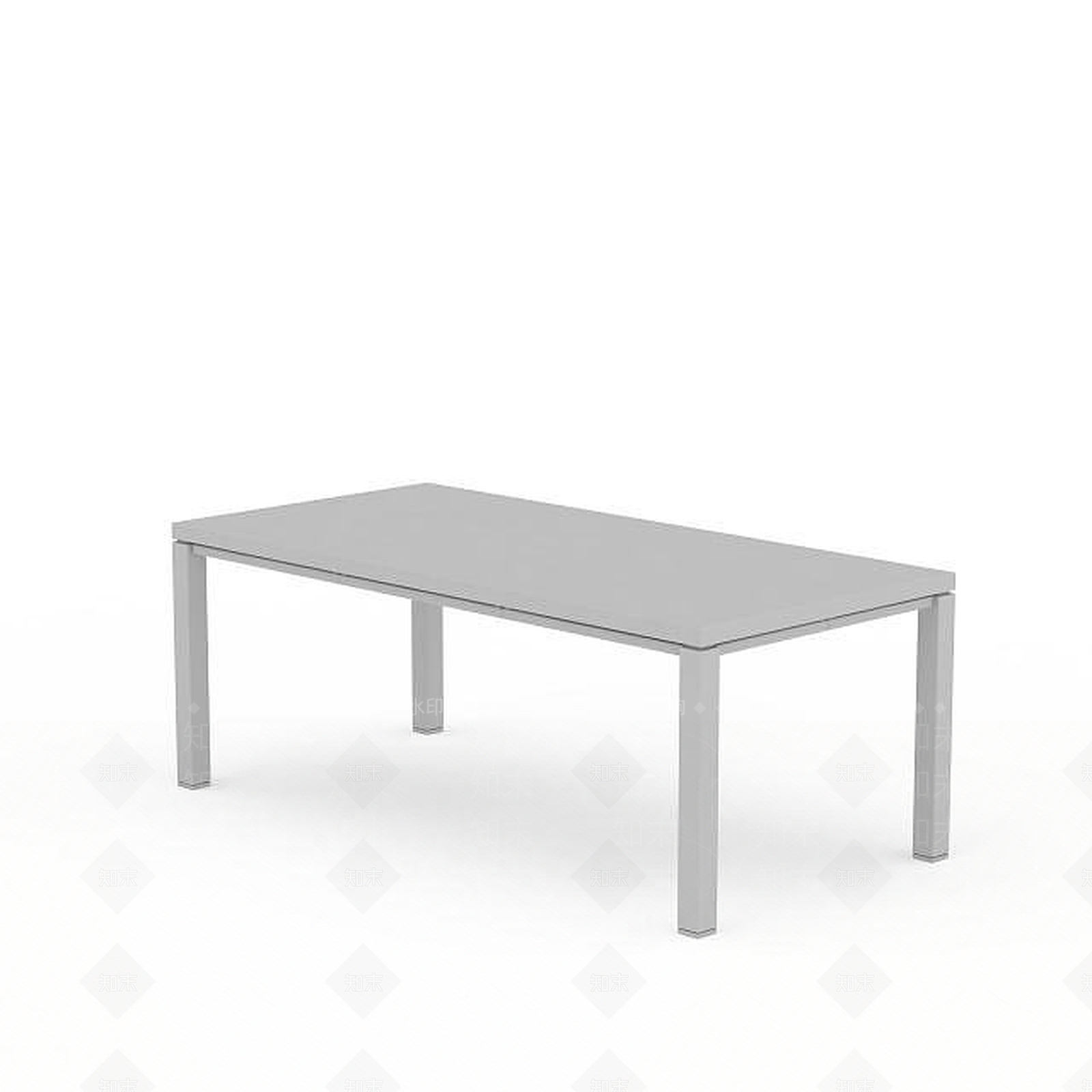 现代方形木桌3D模型下载【ID:1196362585】