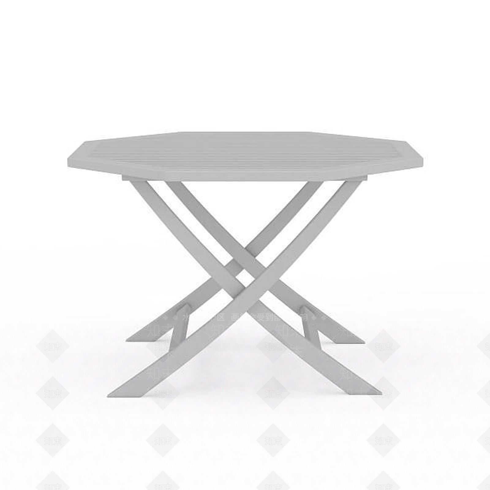 现代折叠木凳3D模型下载【ID:1196362641】