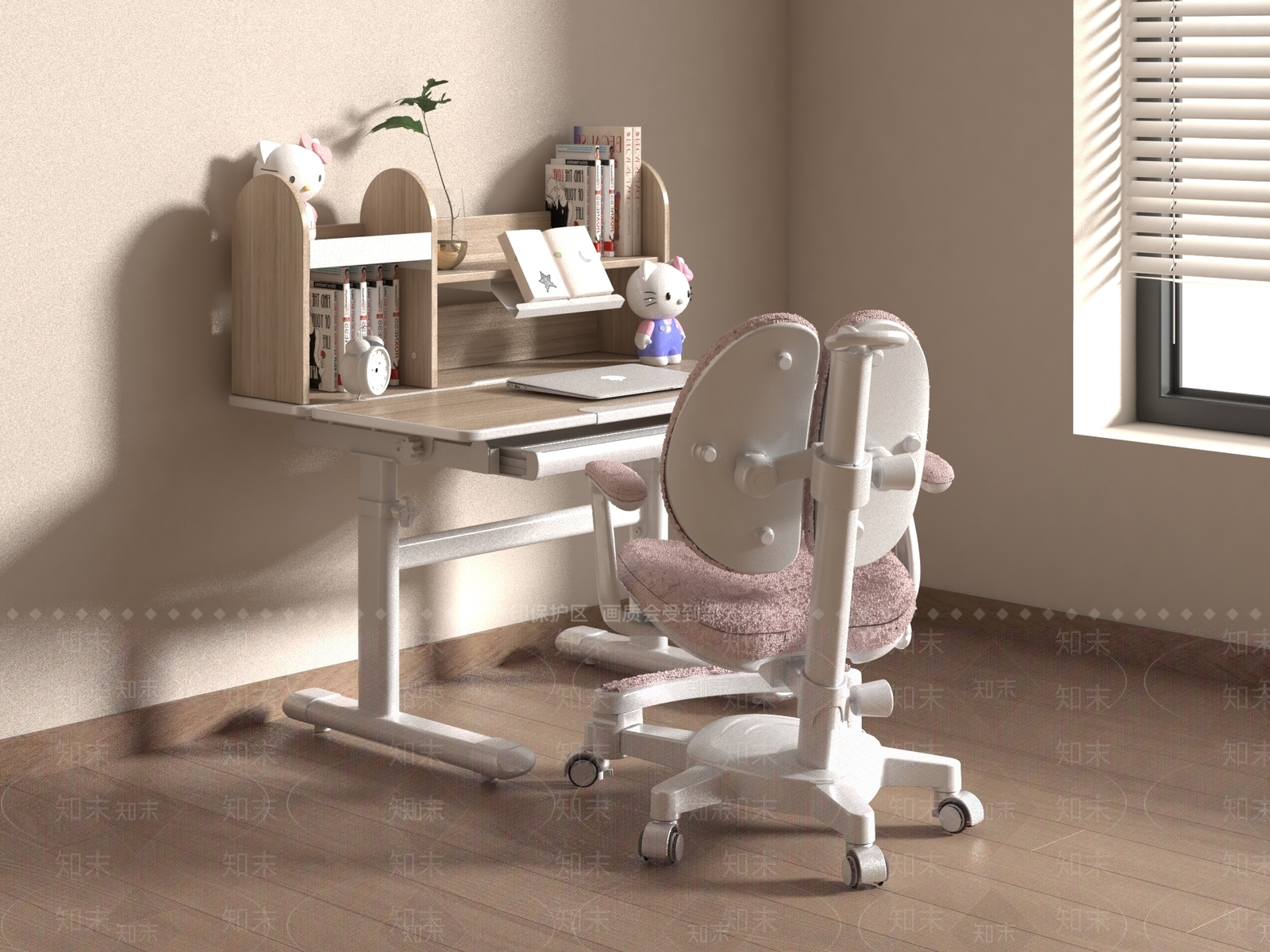 儿童桌椅3D模型下载【ID:1196364404】