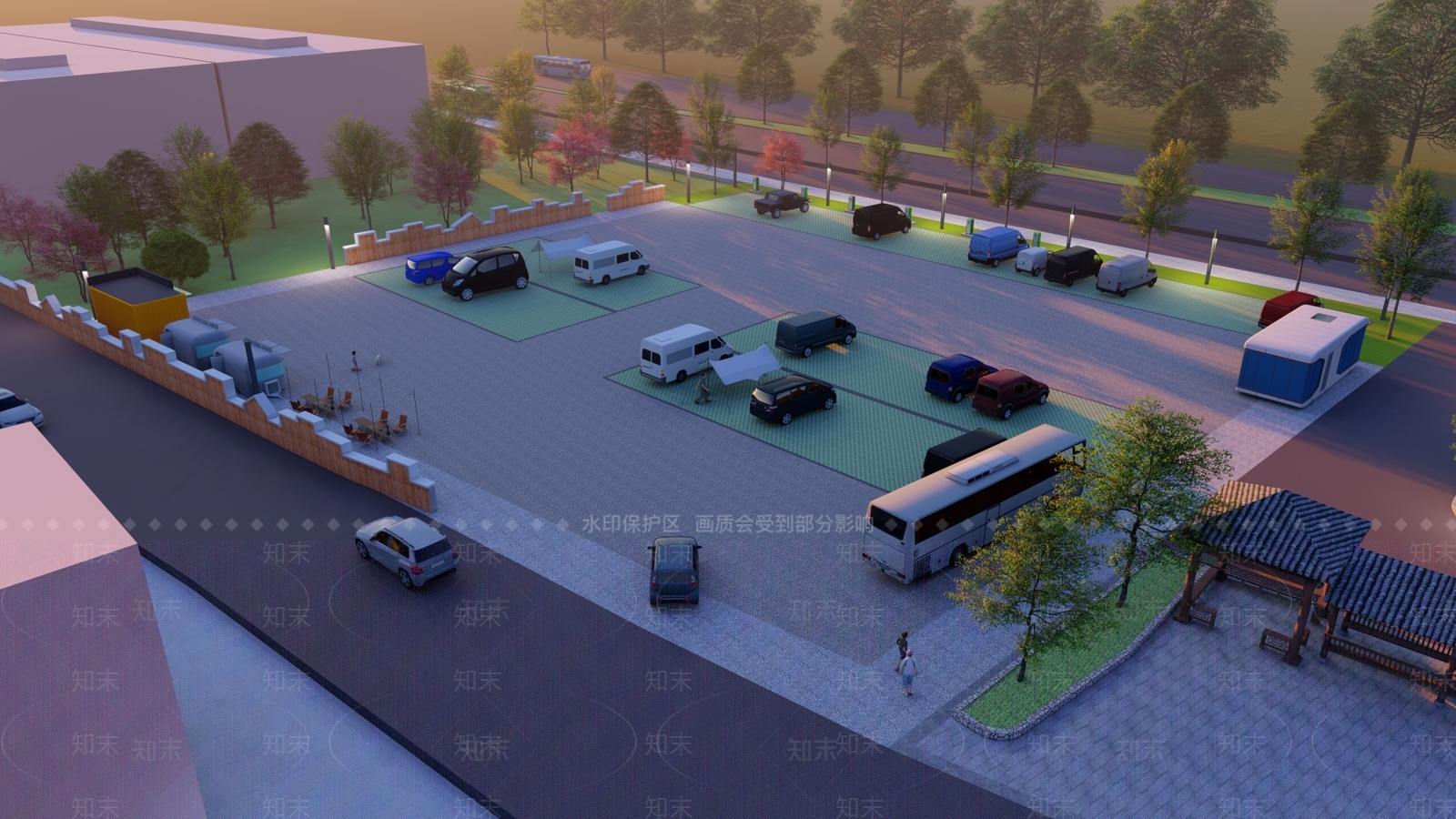 现代房车营地SU模型下载【ID:1196365728】