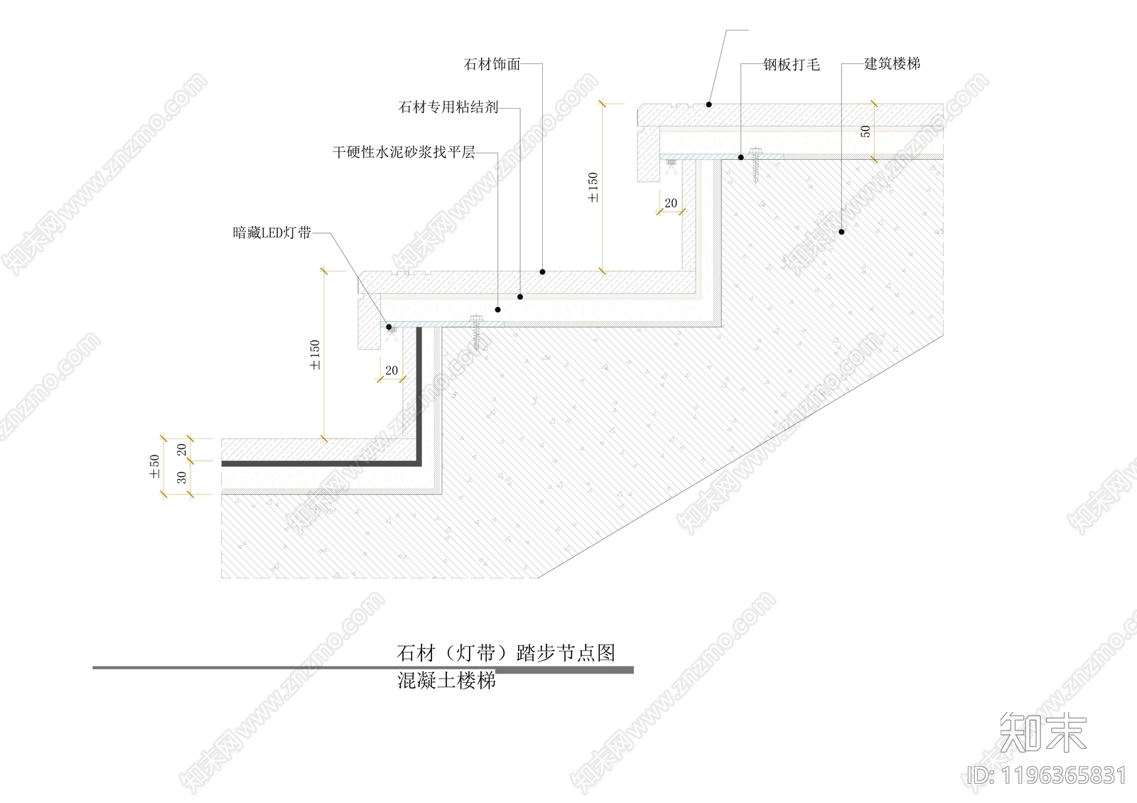 现代楼梯节点施工图下载【ID:1196365831】