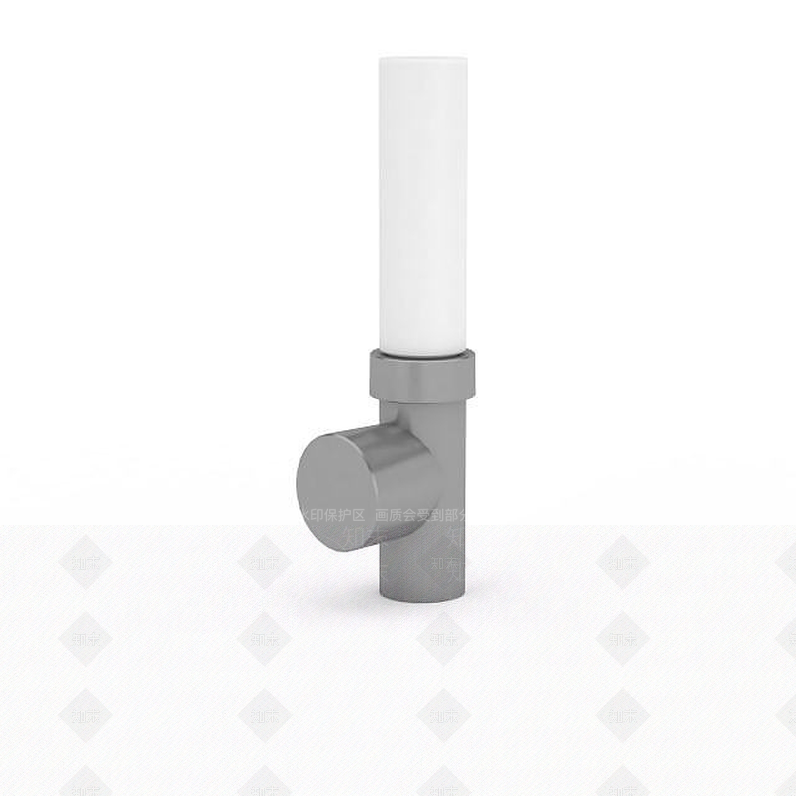 现代白色筒状路灯3D模型下载【ID:1196366261】