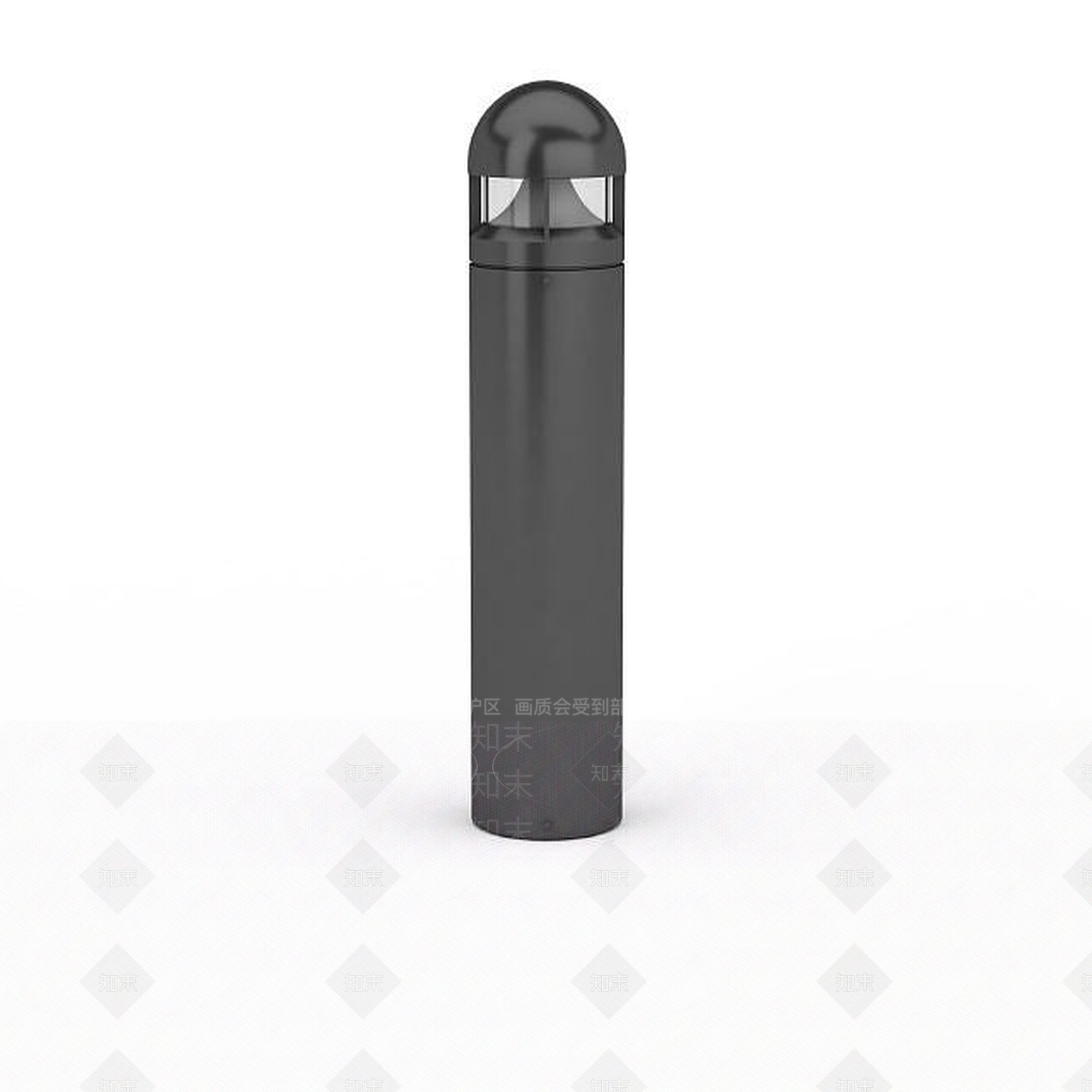 现代黑色长筒状路灯3D模型下载【ID:1196366496】