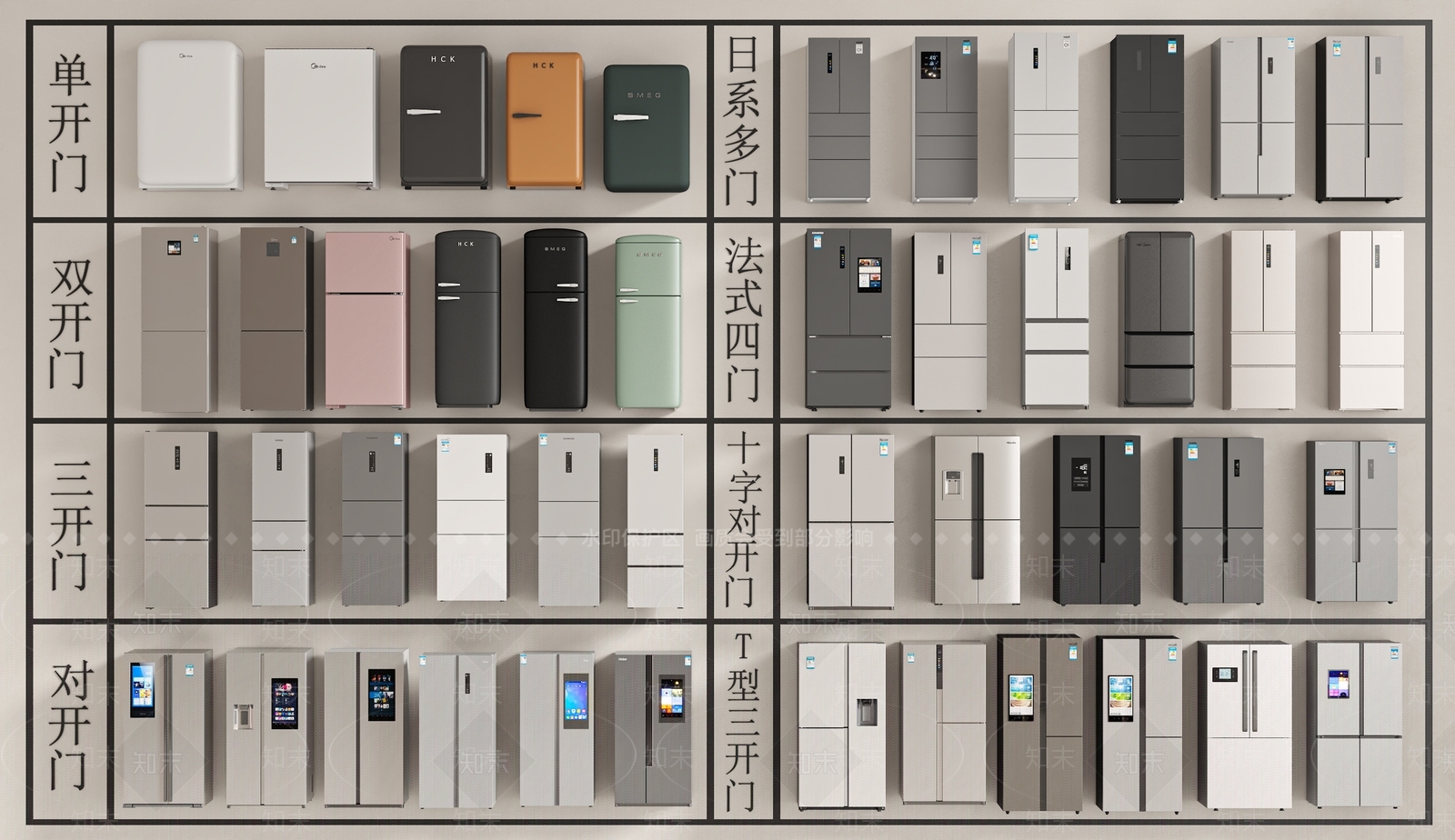 冰箱3D模型下载【ID:1196368573】