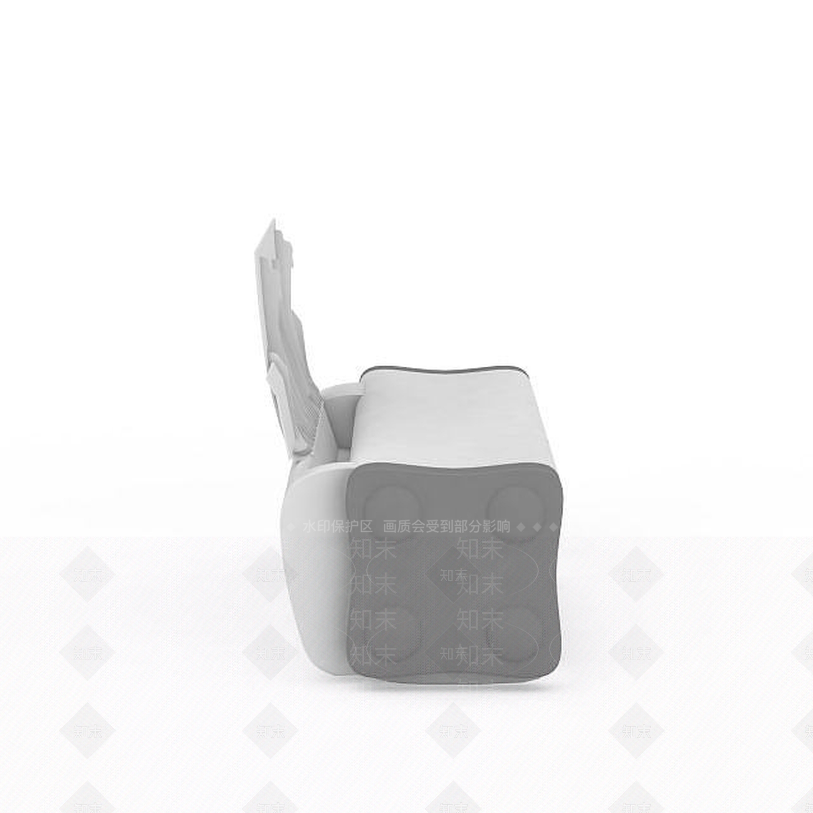 现代白色喷墨打印机3D模型下载【ID:1196369121】