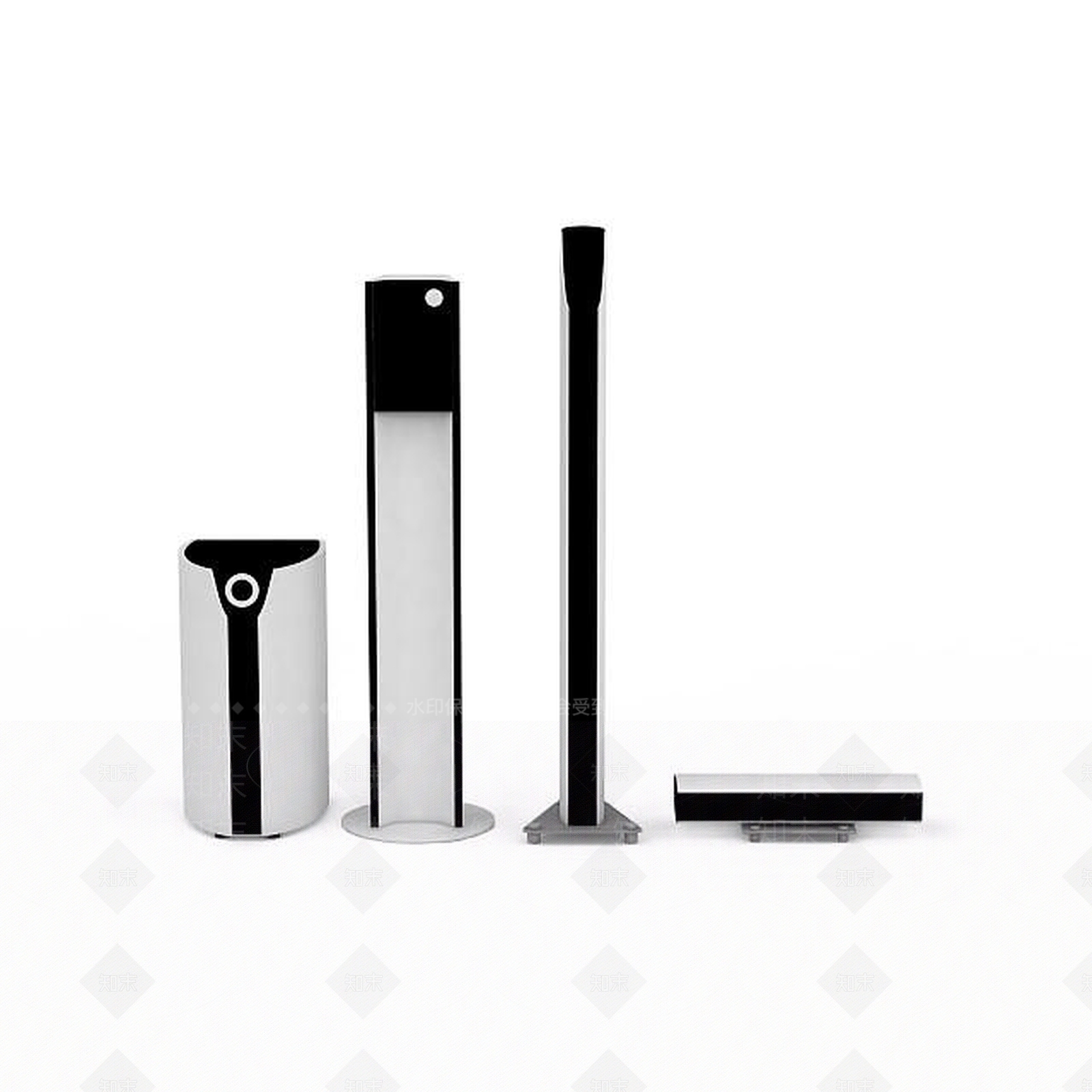 现代音响组合3D模型下载【ID:1196369332】