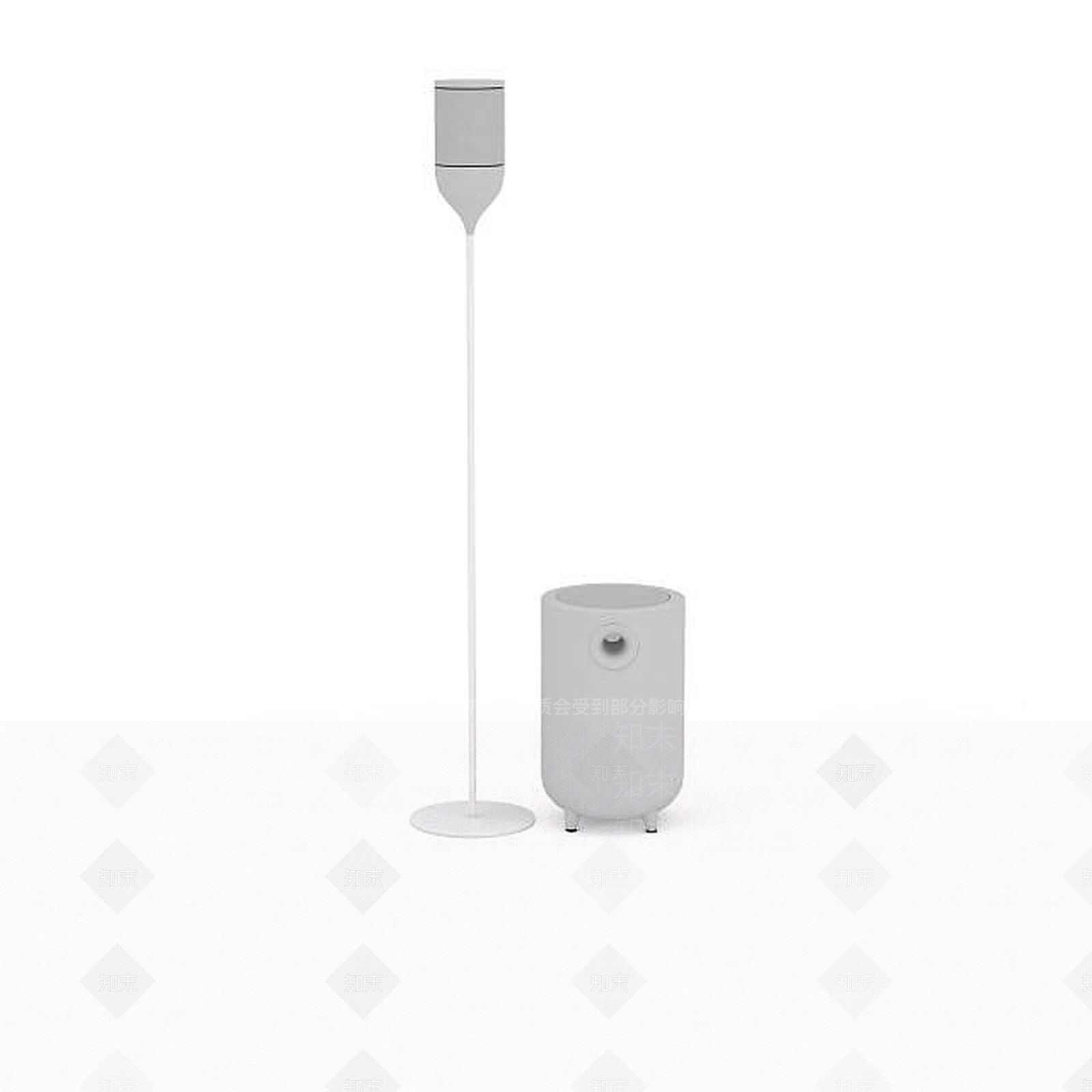 现代白色加湿器3D模型下载【ID:1196369328】