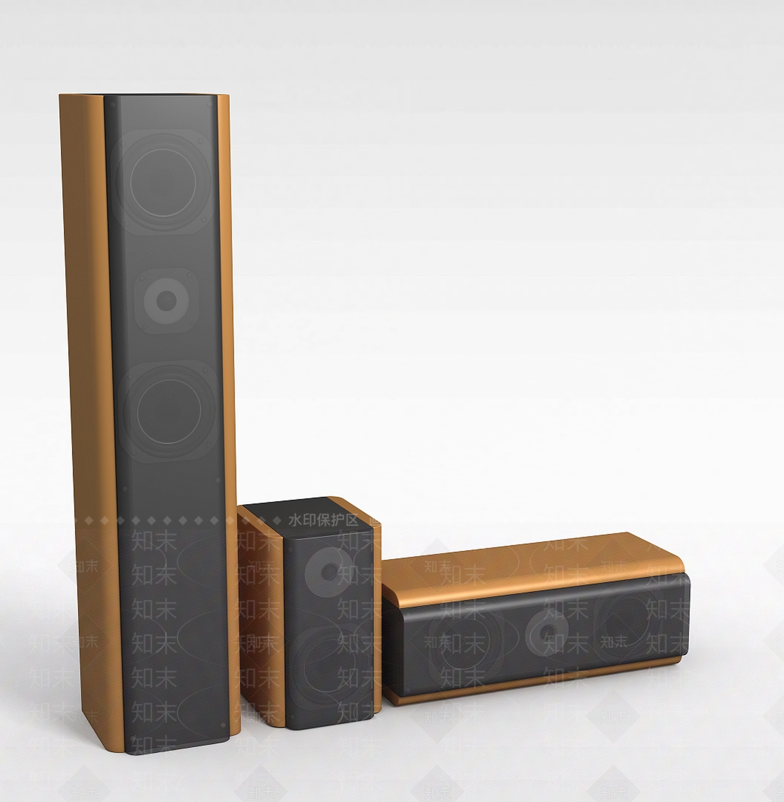 现代数码音响组合3D模型下载【ID:1196370897】