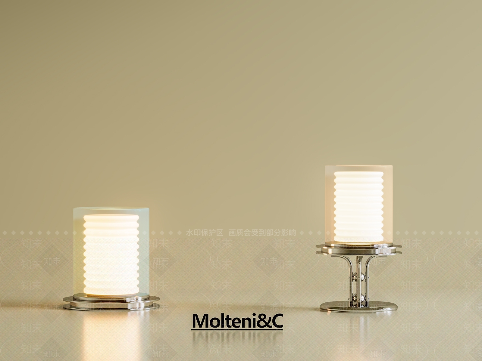 现代奶油台灯SU模型下载【ID:1196371275】