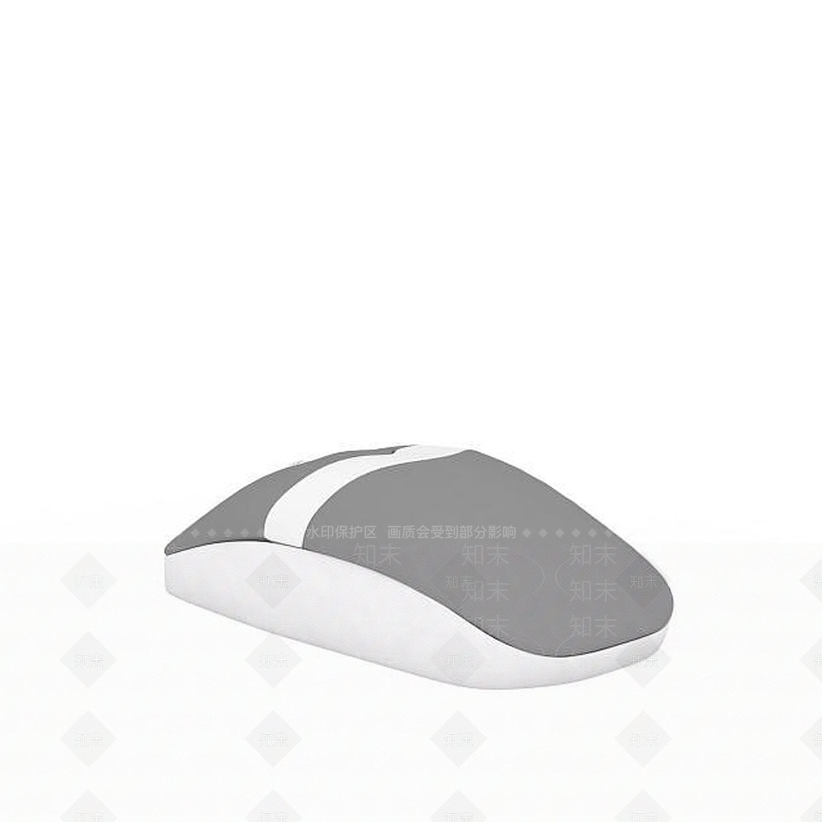 现代白色无线鼠标3D模型下载【ID:1196371117】