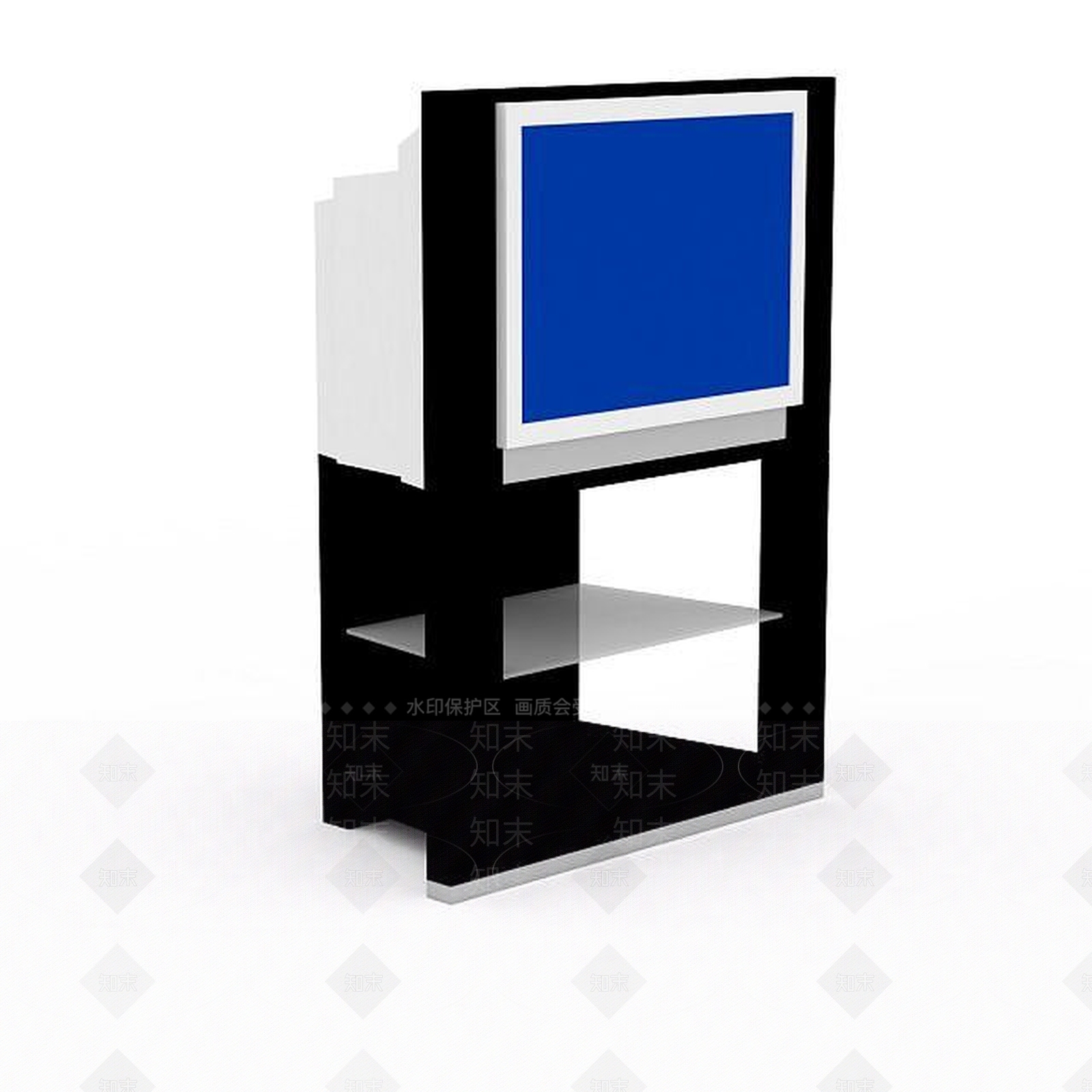 现代数码显示屏3D模型下载【ID:1196371263】