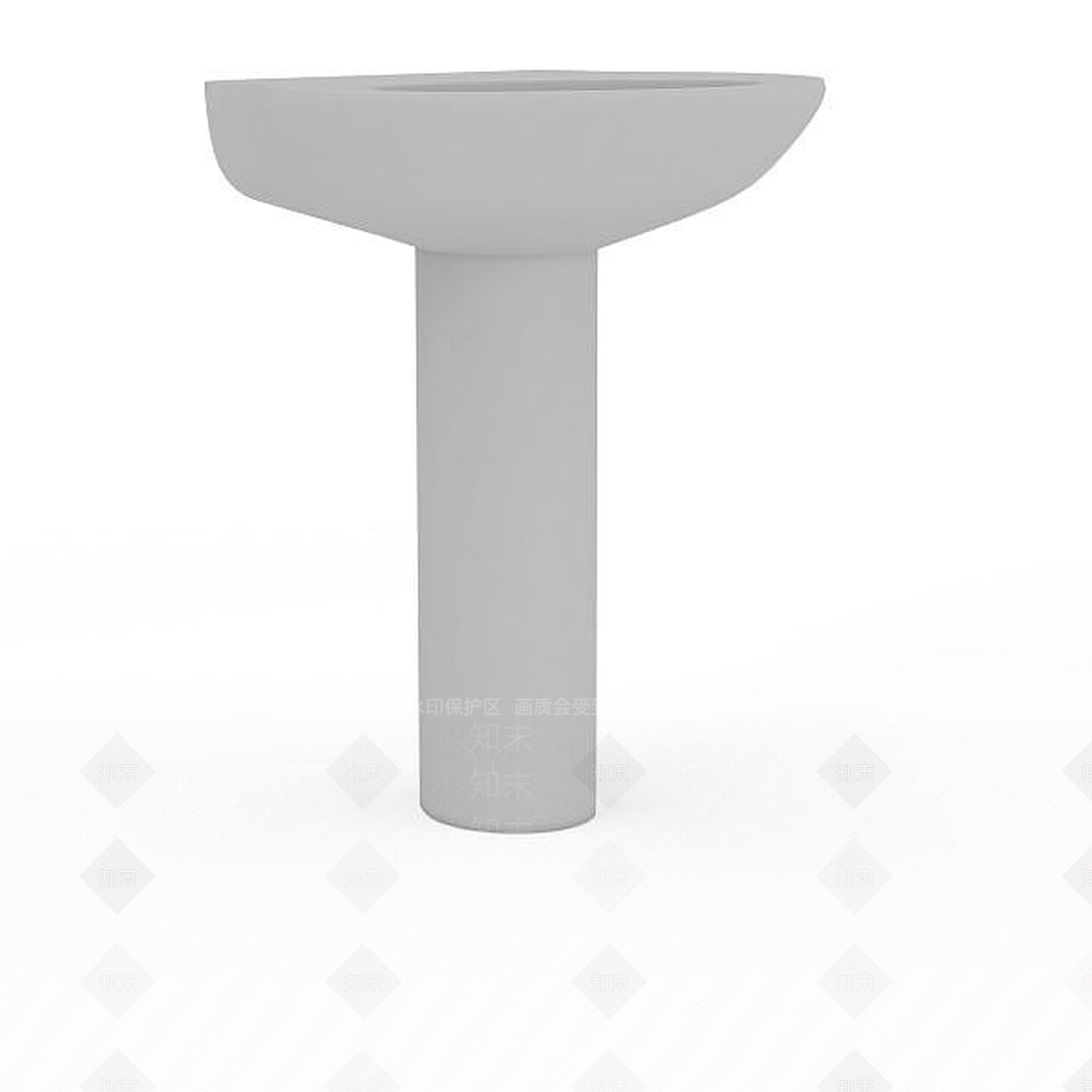 现代陶瓷洗漱盆3D模型下载【ID:1196371497】