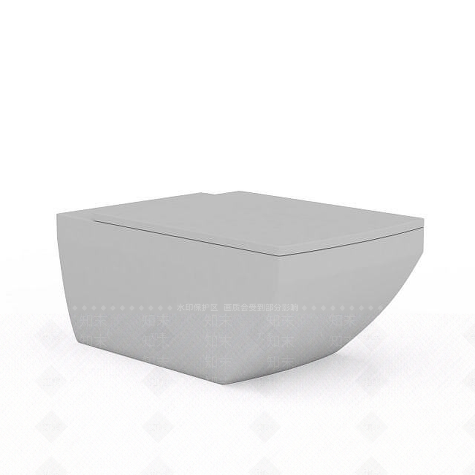 现代小型马桶3D模型下载【ID:1196372195】