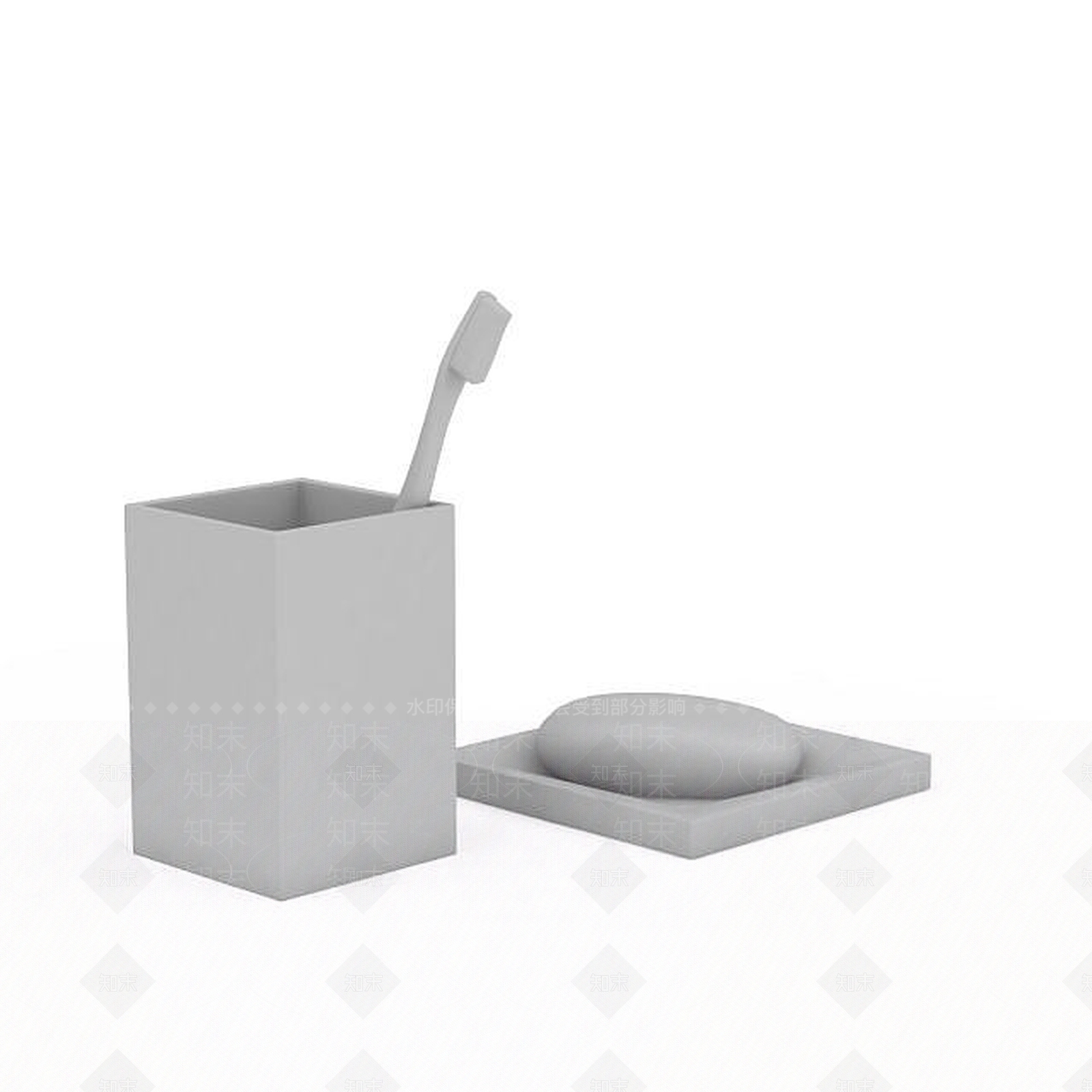 现代卫浴用品组合3D模型下载【ID:1196372219】