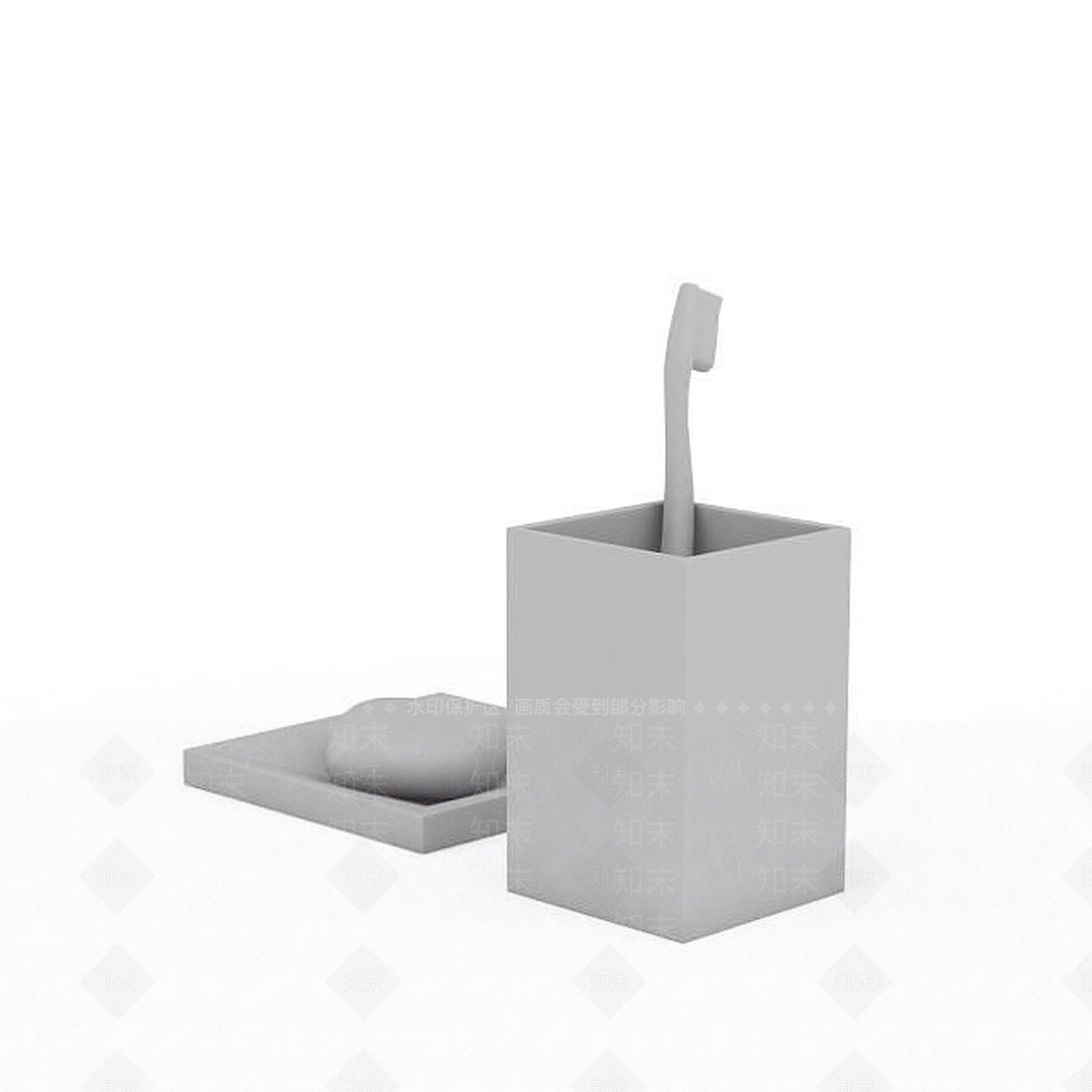 现代卫浴用品组合3D模型下载【ID:1196372219】