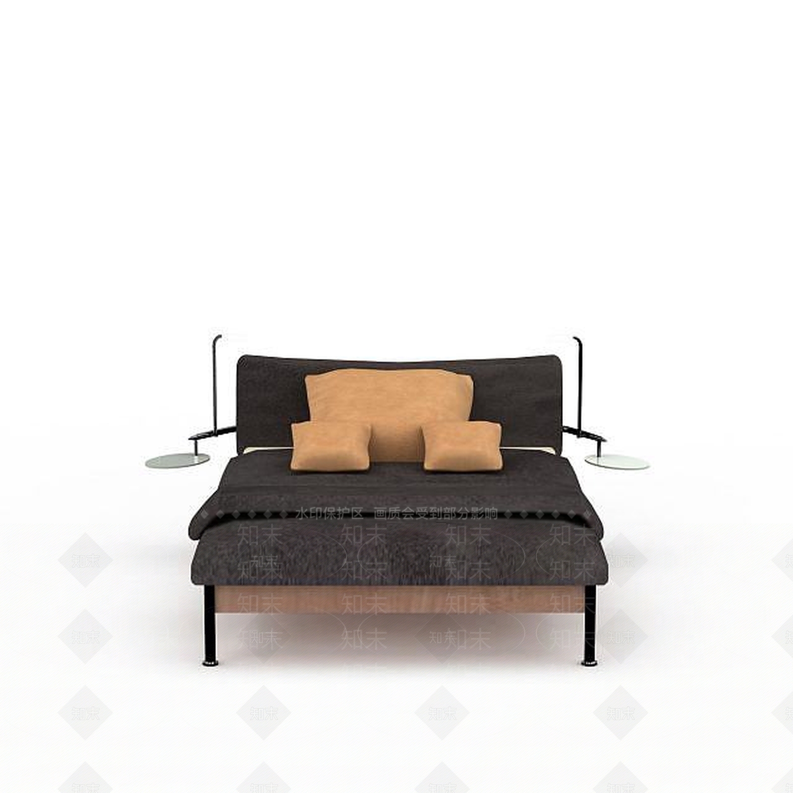 欧式古典欧式简约床3D模型下载【ID:1196375852】