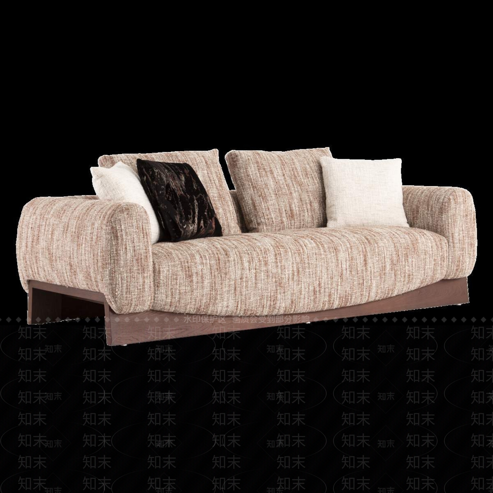 现代意式双人沙发3D模型下载【ID:1196376672】