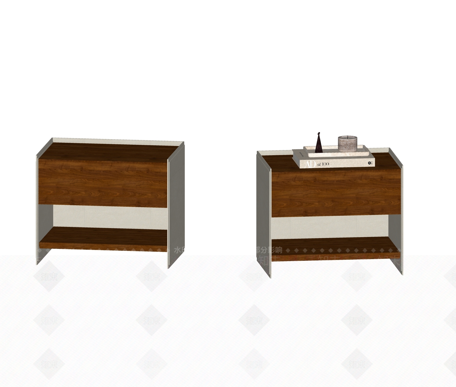 现代意式床头柜SU模型下载【ID:1196379433】