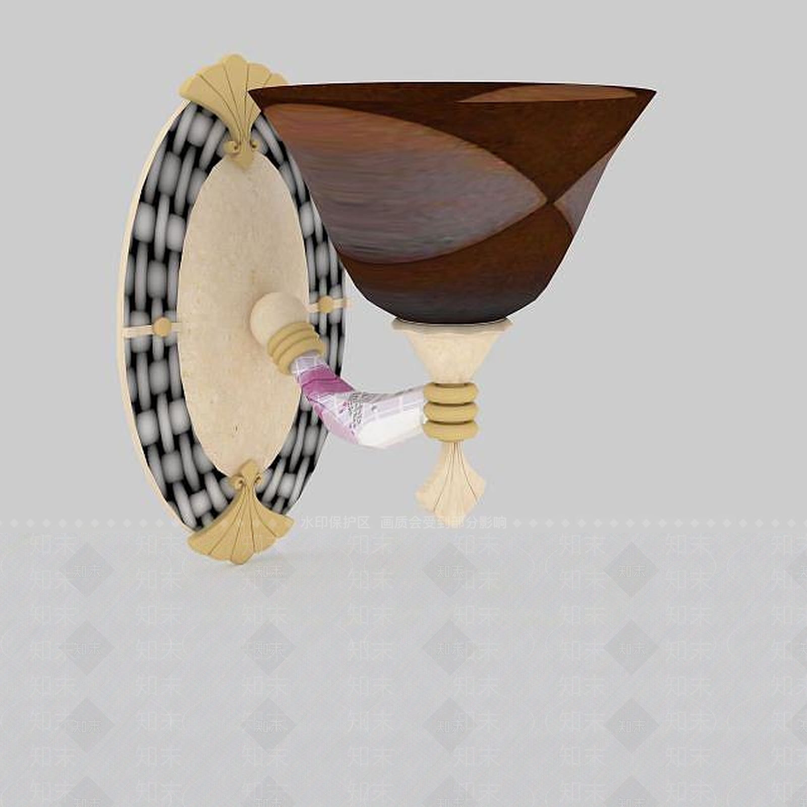 欧式古典欧式壁灯3D模型下载【ID:1196379802】