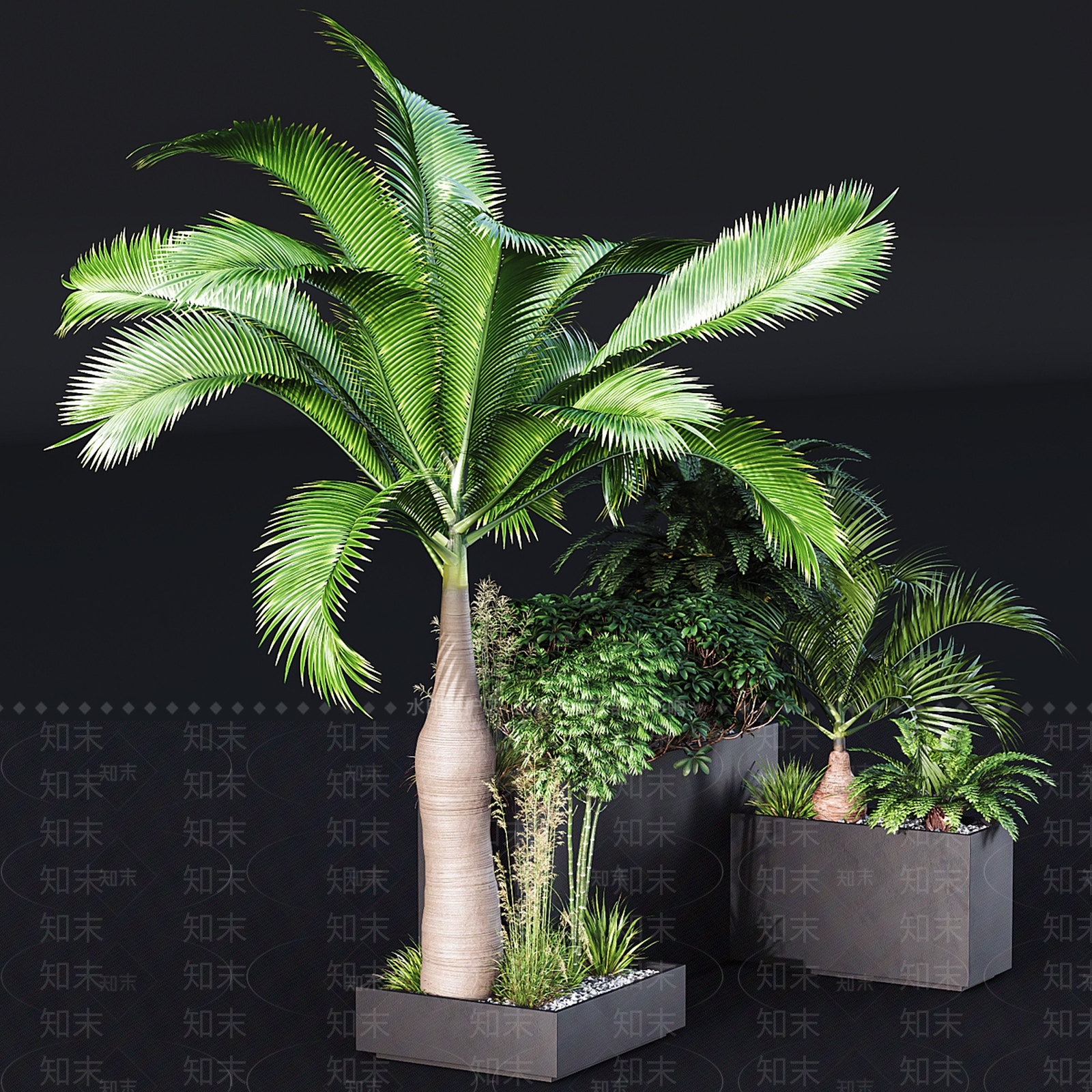 植物堆3D模型下载【ID:1196382904】