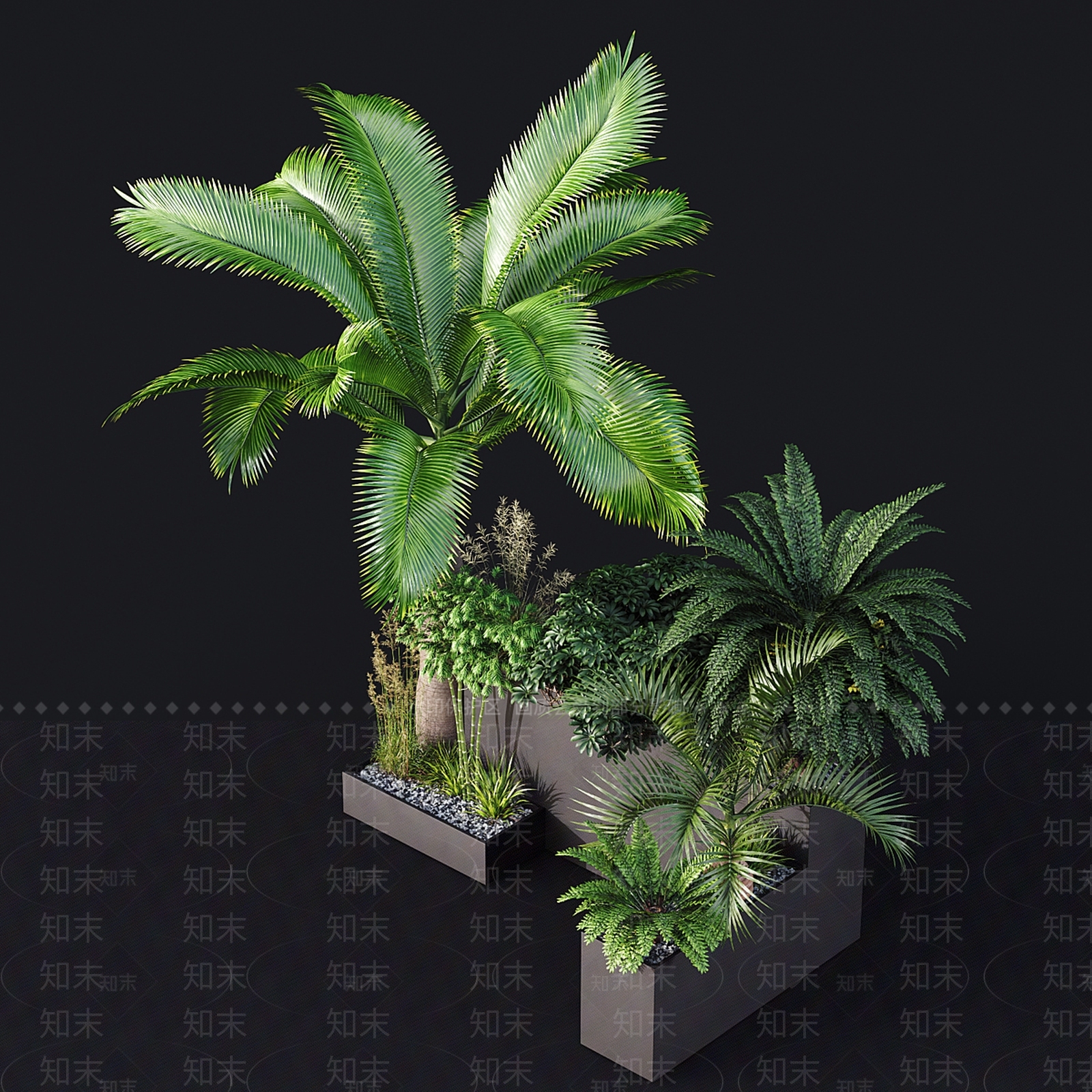 植物堆3D模型下载【ID:1196382904】