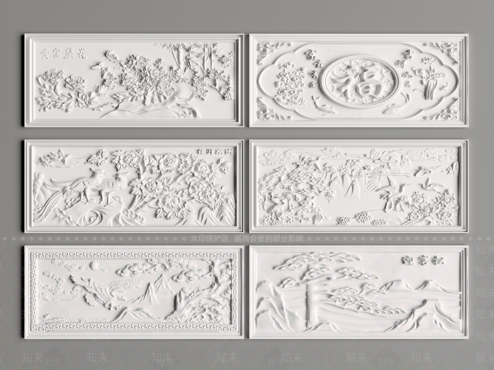 现代欧式雕花3D模型下载【ID:1196383395】