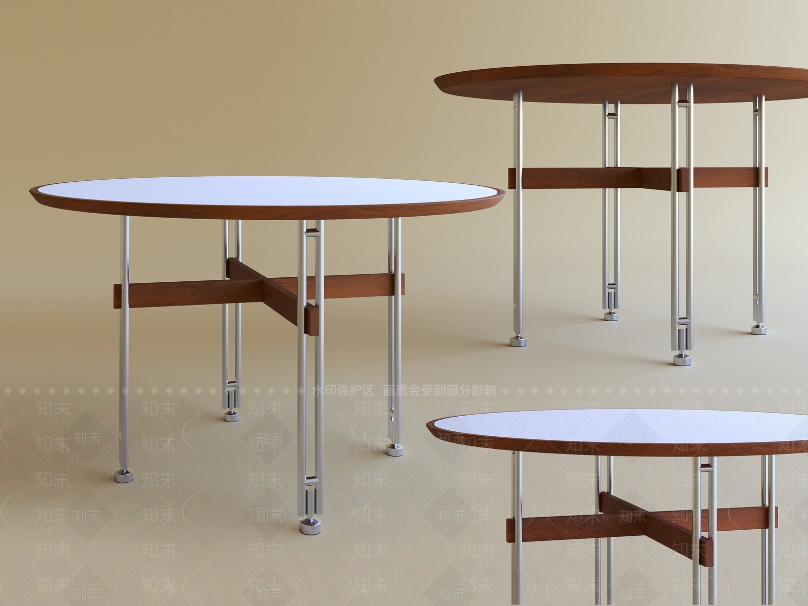 现代北欧餐桌3D模型下载【ID:1196384464】