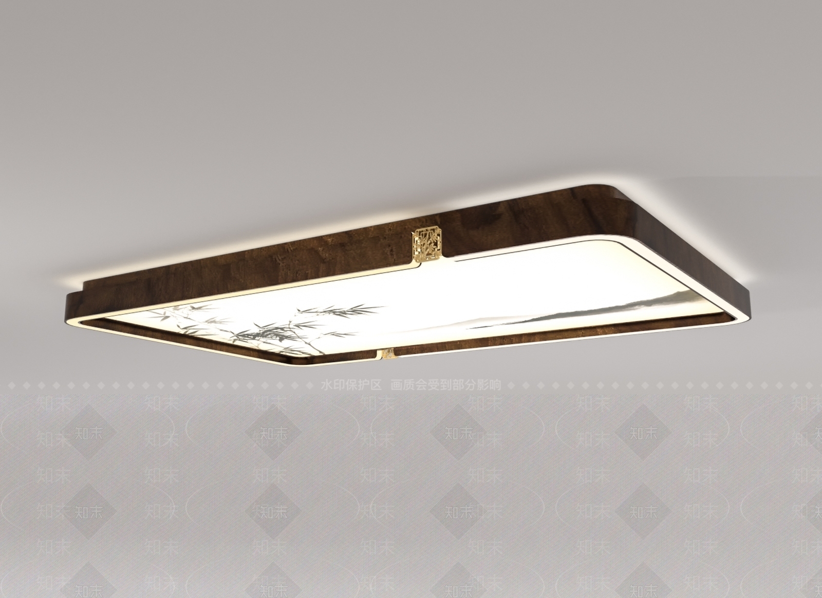新中式吸顶灯3D模型下载【ID:1196387702】
