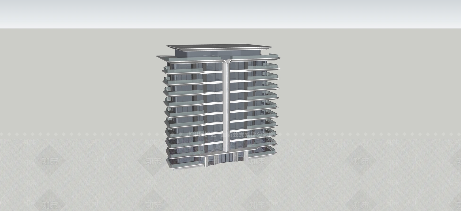 现代多层住宅SU模型下载【ID:1196395172】