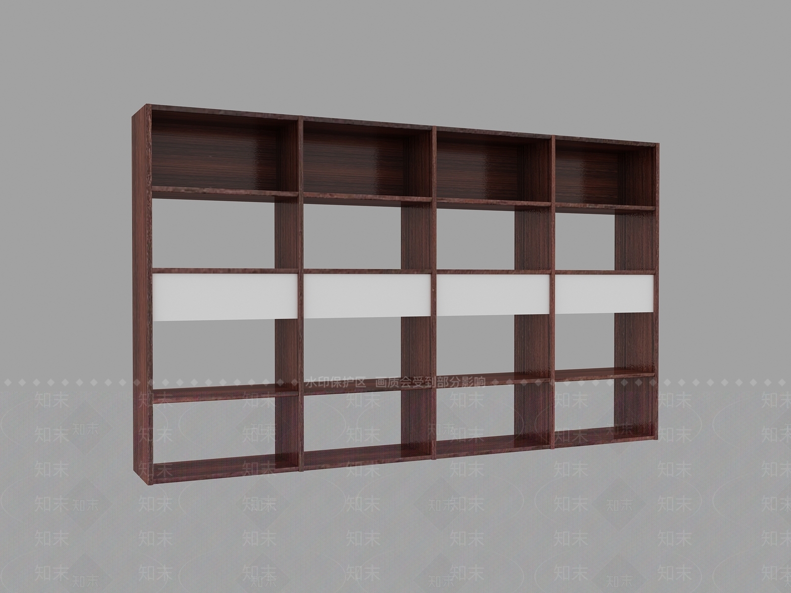 现代新中式书柜3D模型下载【ID:1196395225】