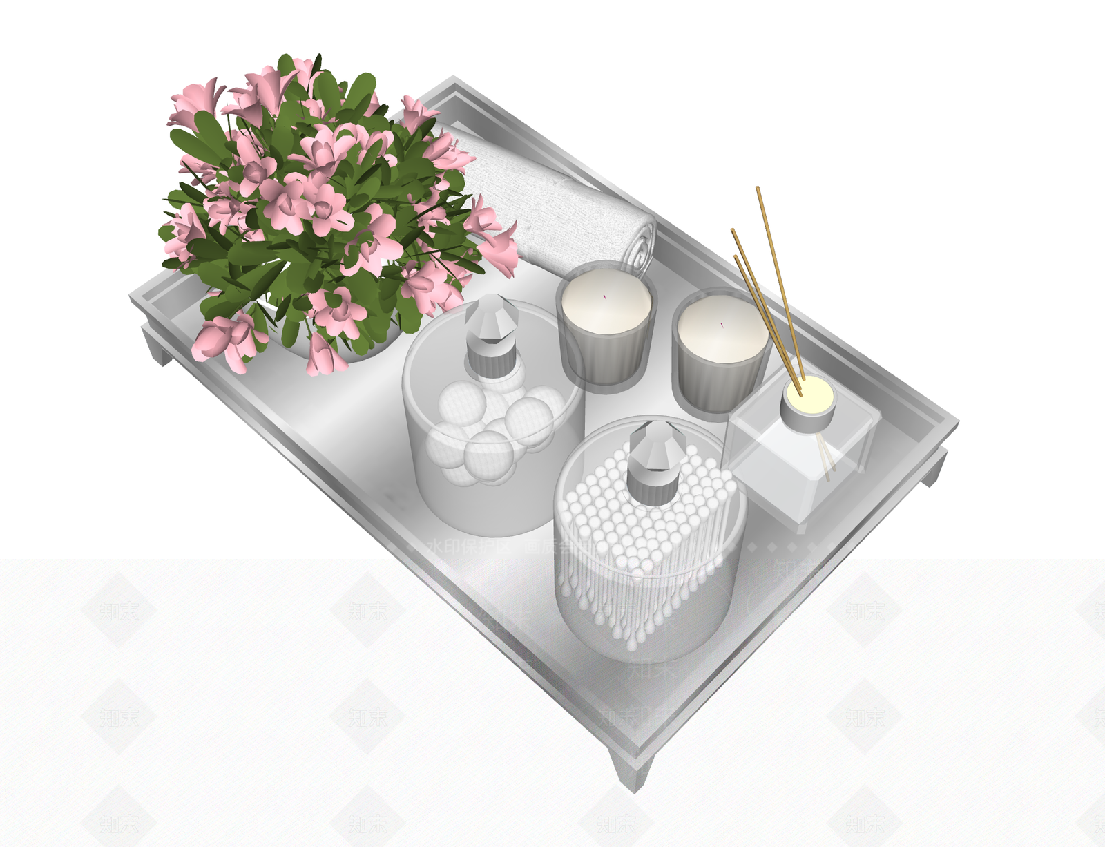 现代北欧摆件组合SU模型下载【ID:1196395398】