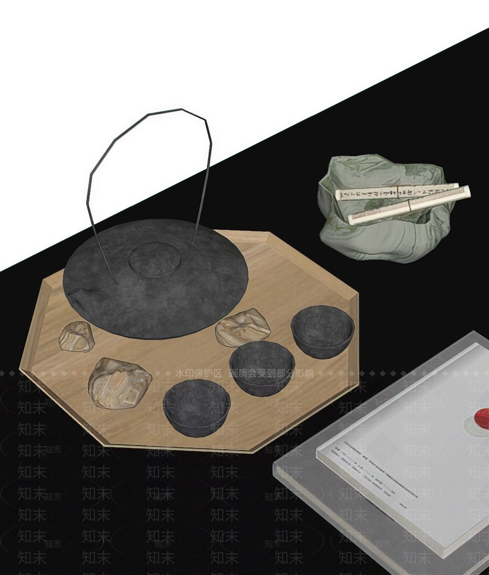 茶具SU模型下载【ID:1196396916】
