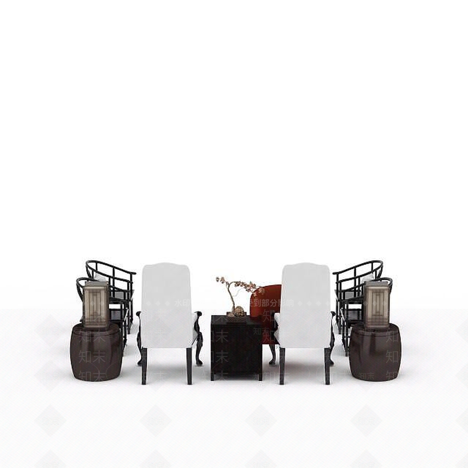 现代书桌椅3D模型下载【ID:1196399333】