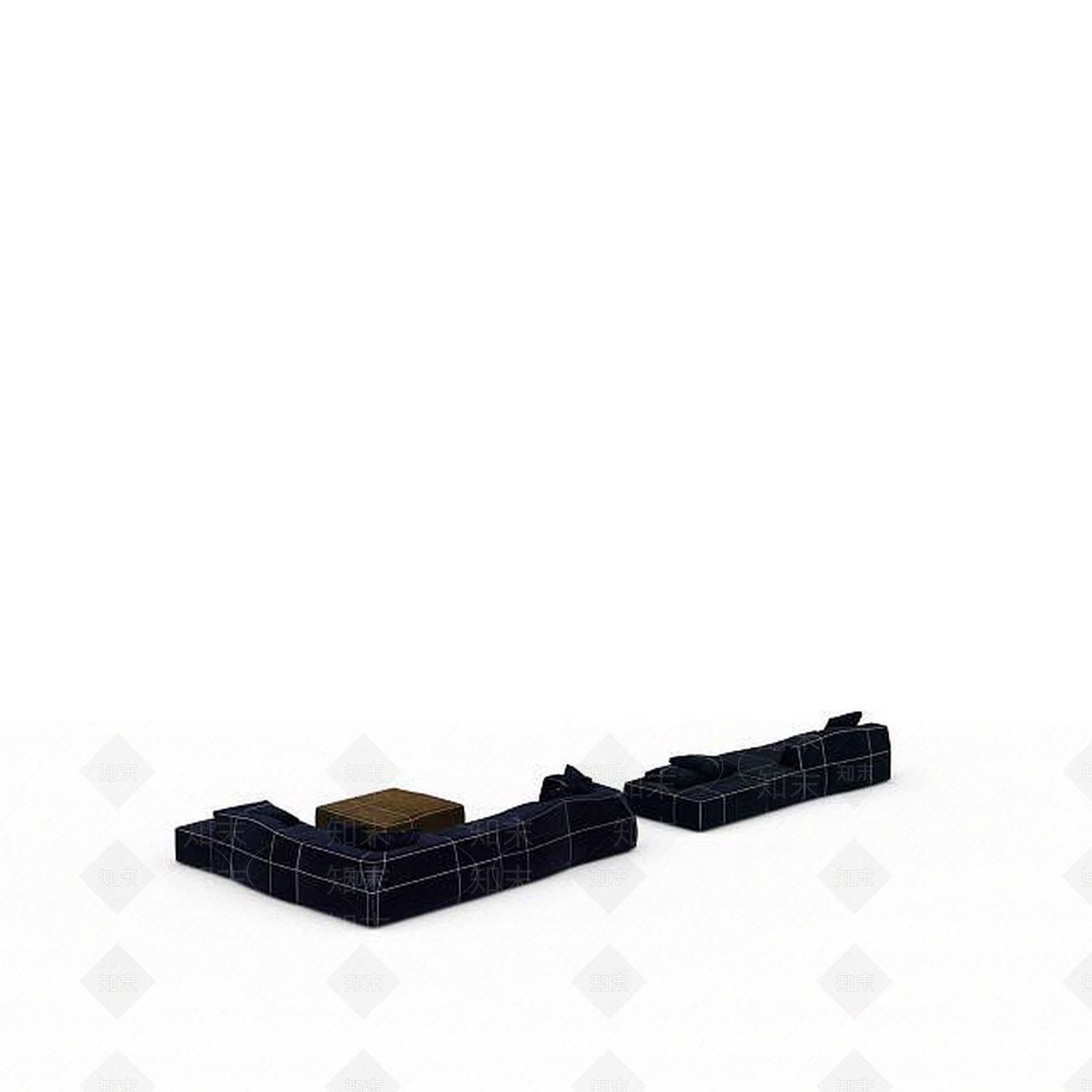 现代双人沙发3D模型下载【ID:1196399792】