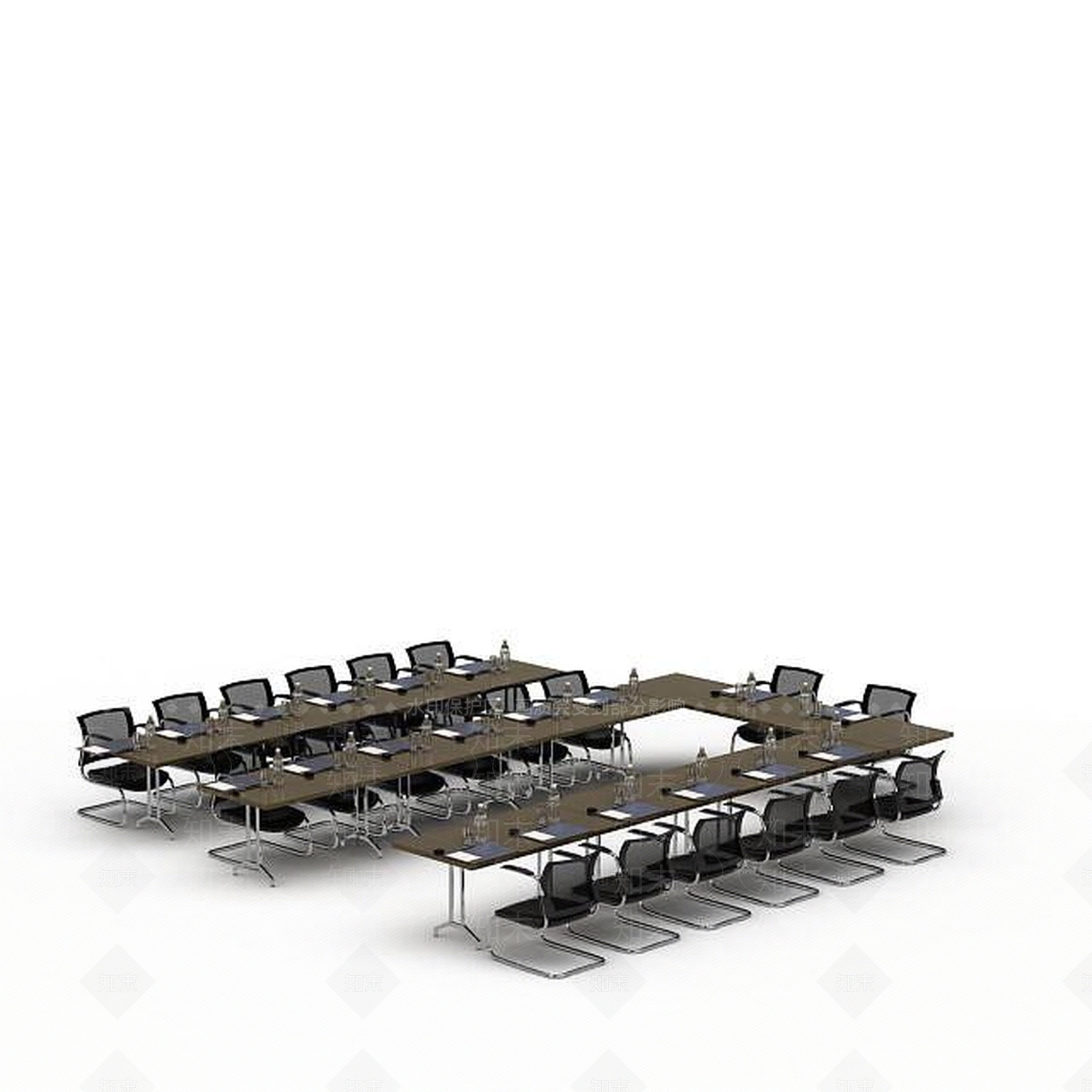 现代书桌椅3D模型下载【ID:1196400316】