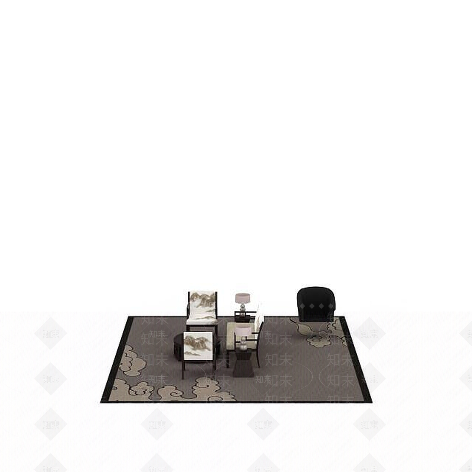 现代书桌椅3D模型下载【ID:1196400551】