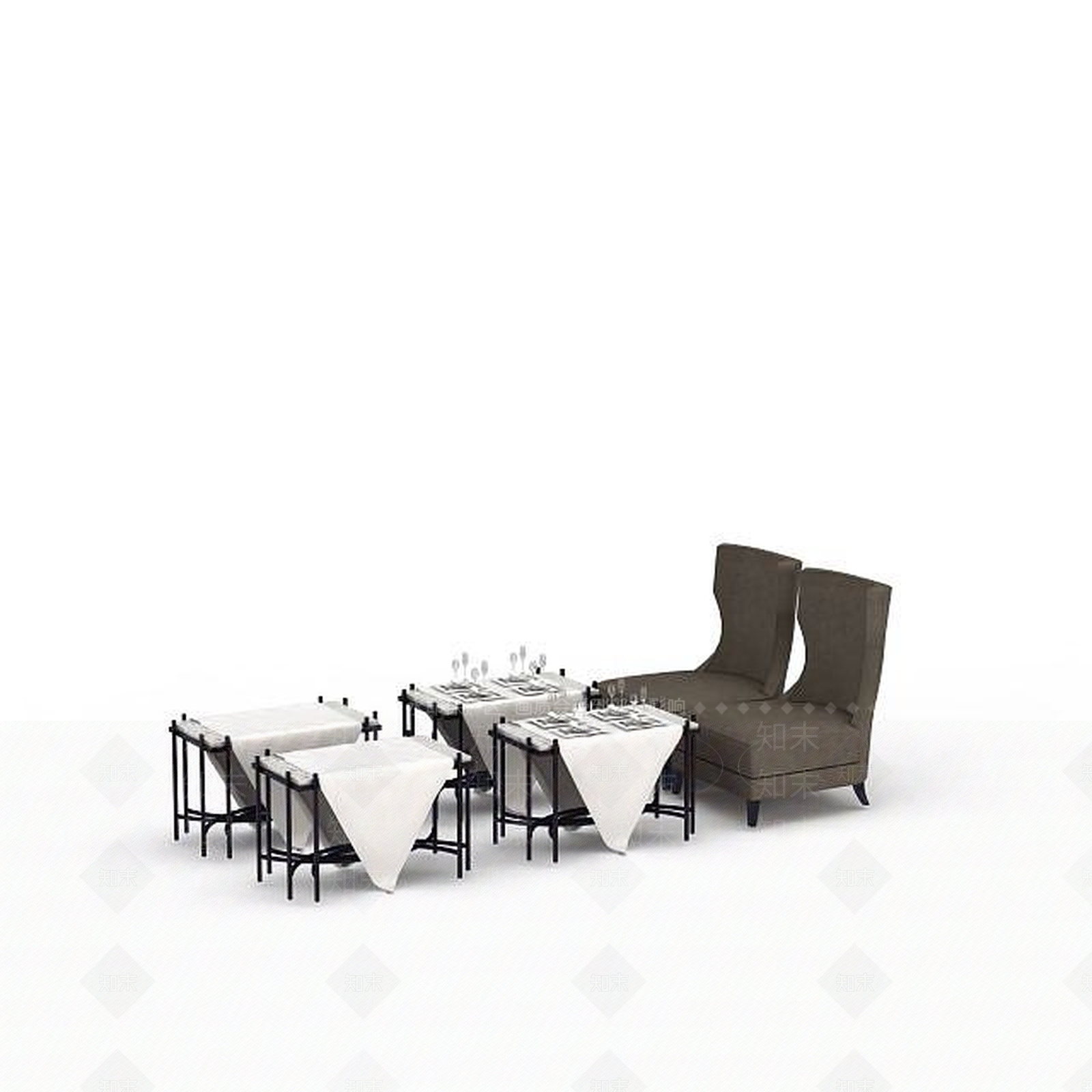 现代书桌椅3D模型下载【ID:1196400513】