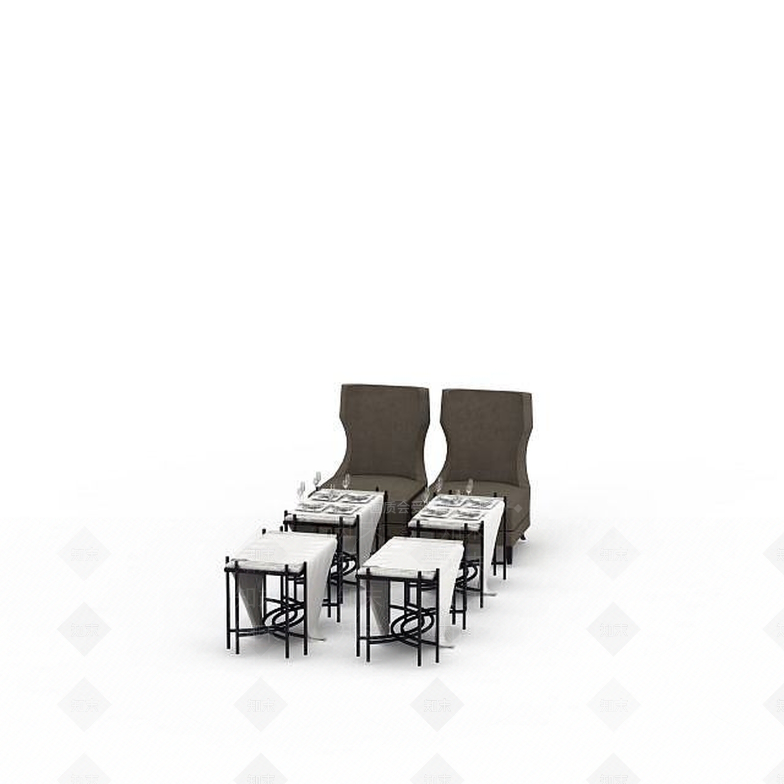 现代书桌椅3D模型下载【ID:1196400513】