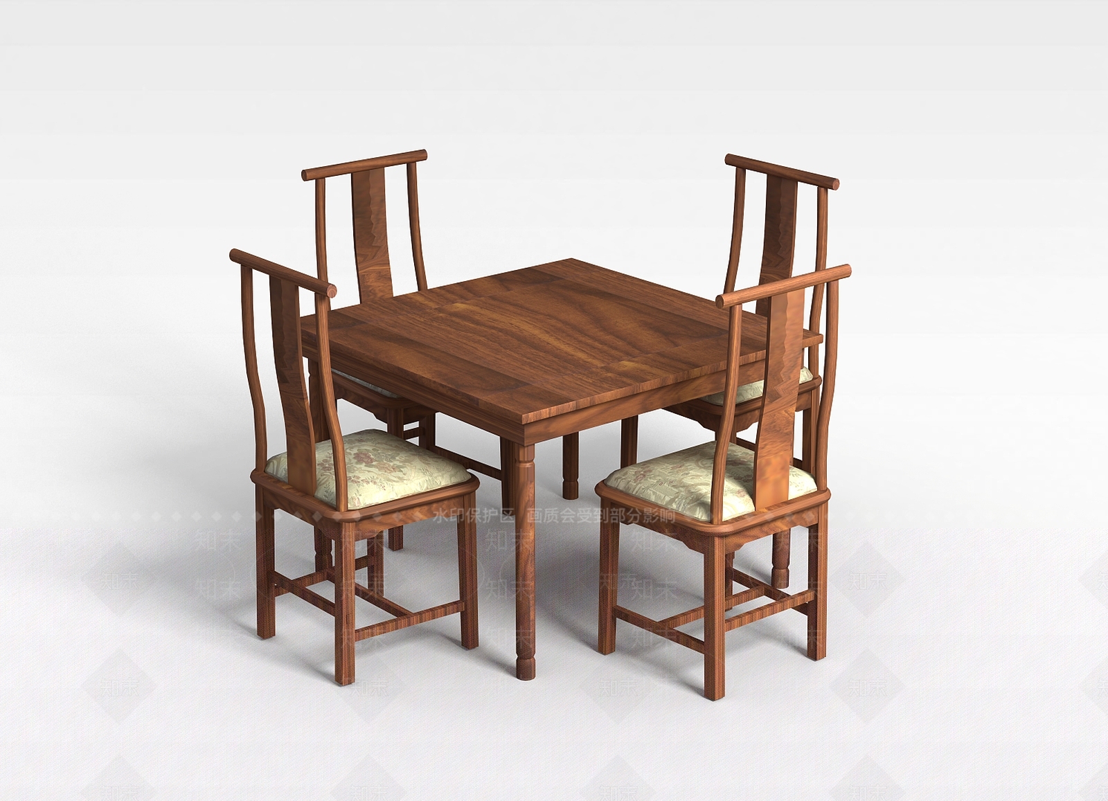 现代书桌椅3D模型下载【ID:1200015311】