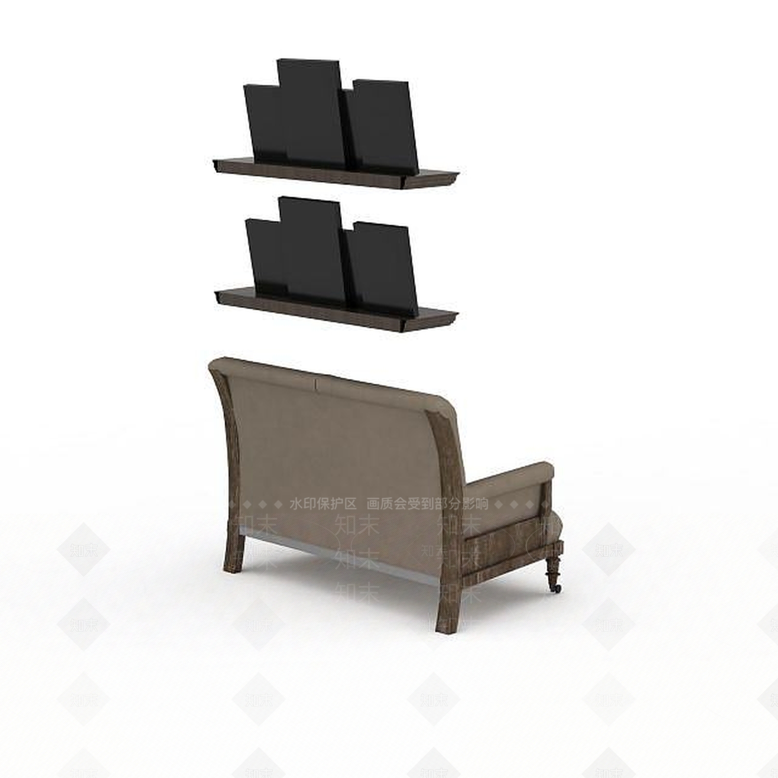 现代双人沙发3D模型下载【ID:1196401152】
