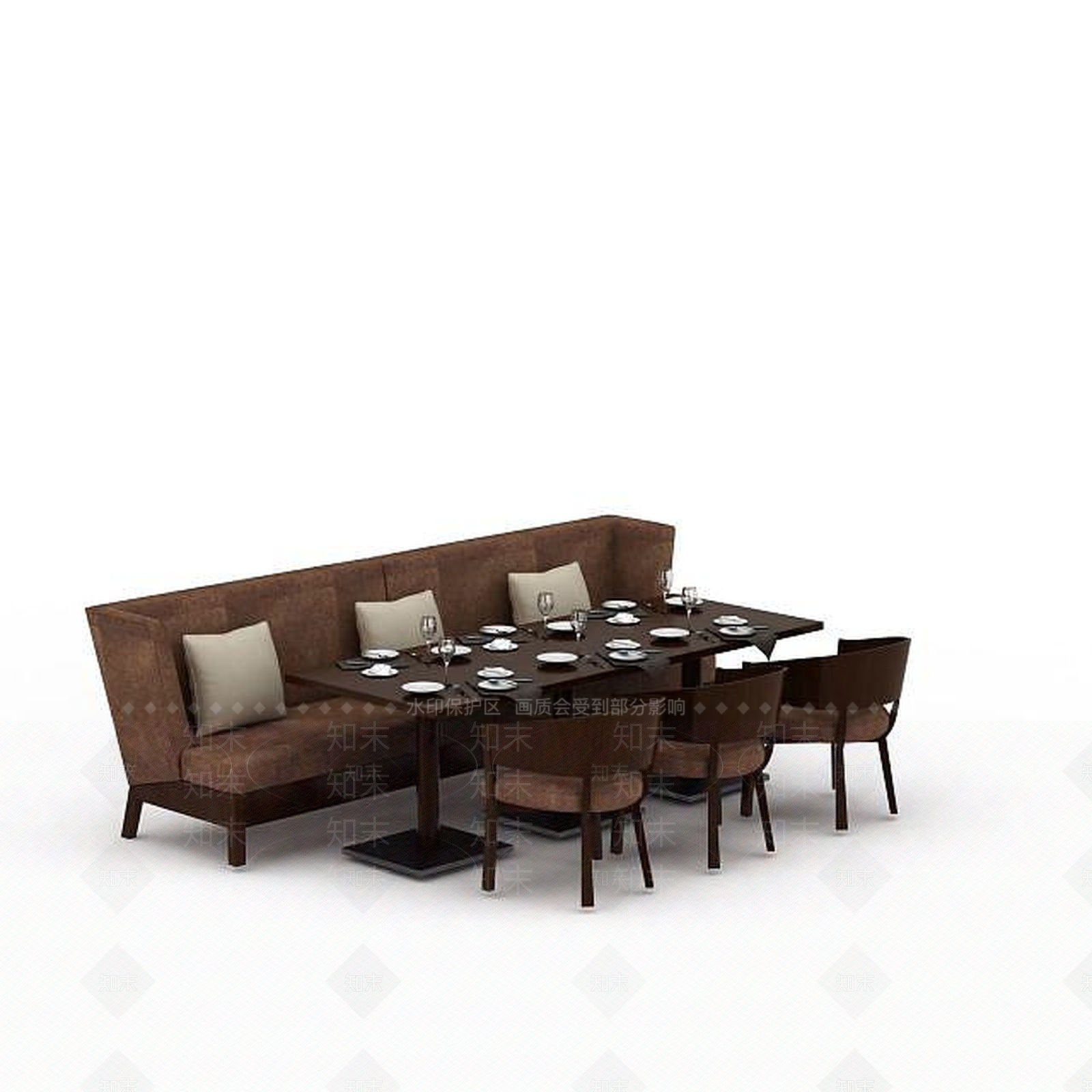现代书桌椅3D模型下载【ID:1196401354】