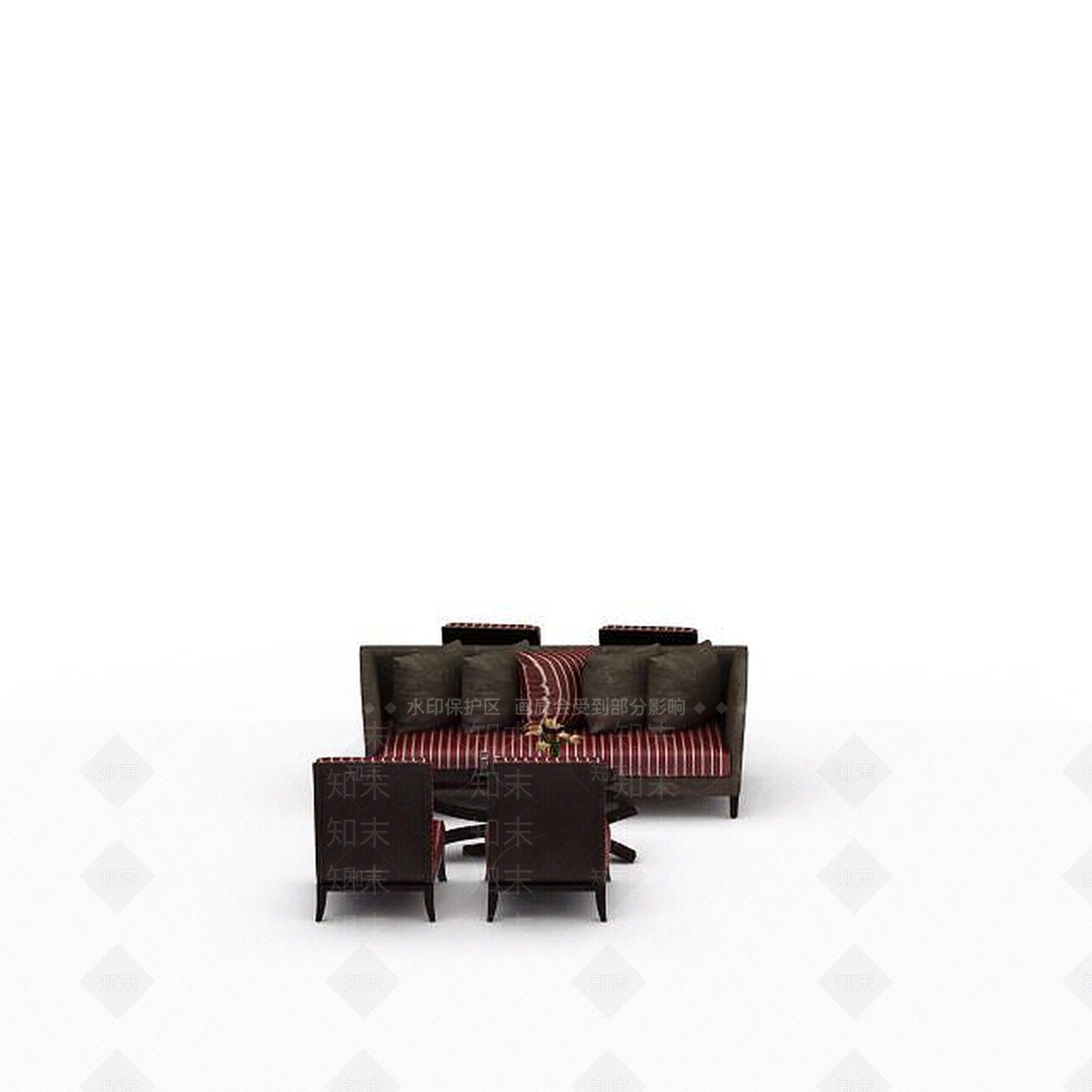 现代双人沙发3D模型下载【ID:1196401584】
