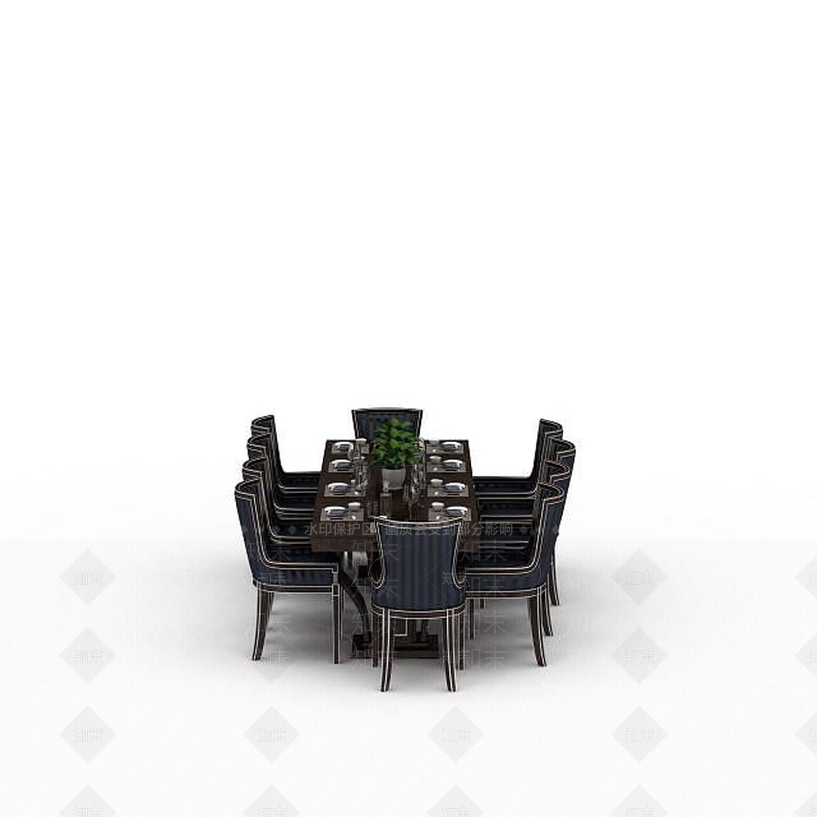 现代书桌椅3D模型下载【ID:1196401960】