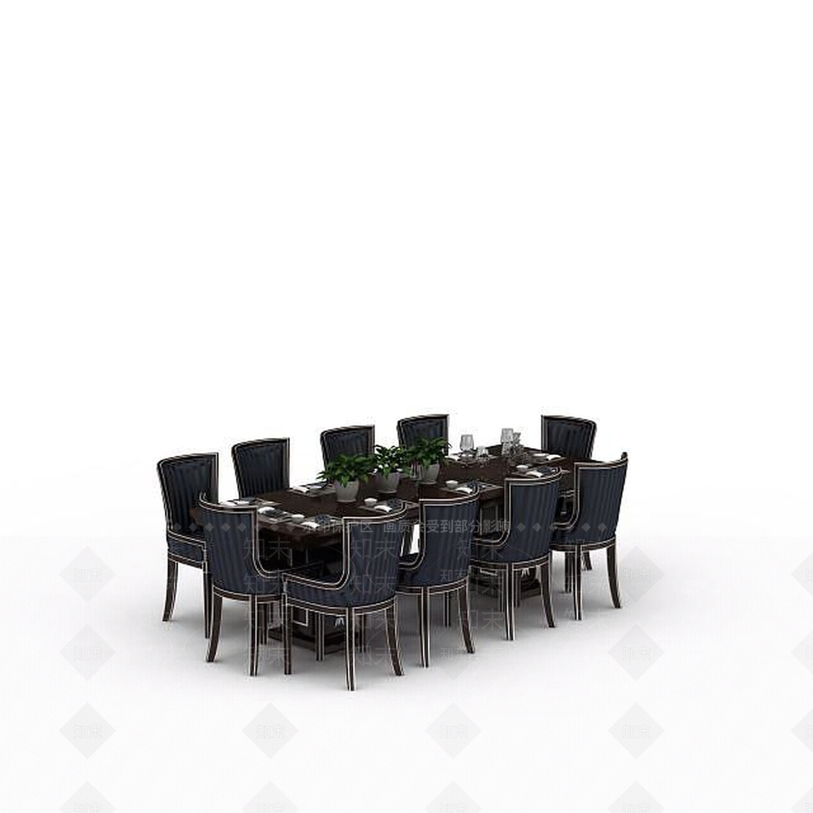 现代书桌椅3D模型下载【ID:1196401960】