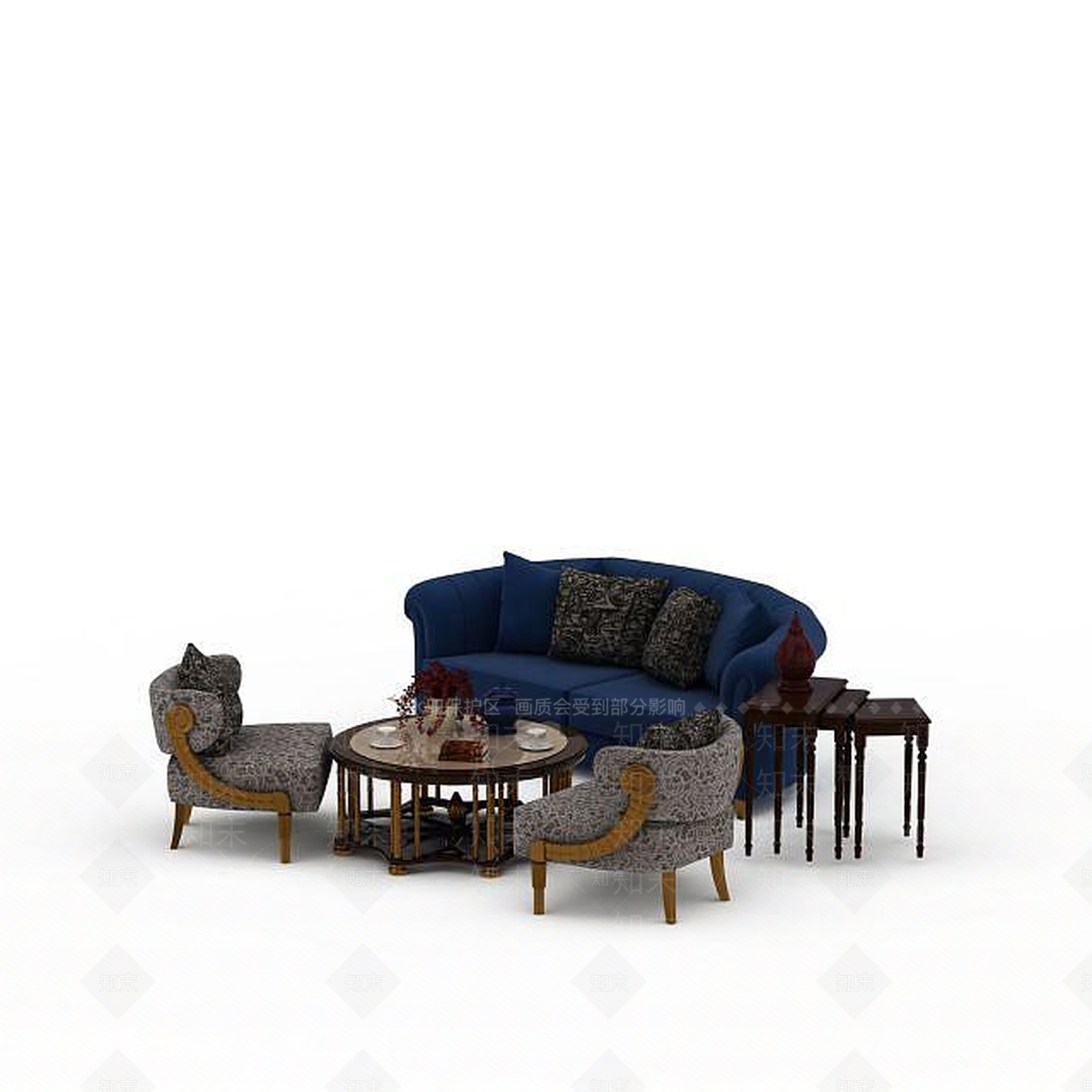 现代双人沙发3D模型下载【ID:1196402282】