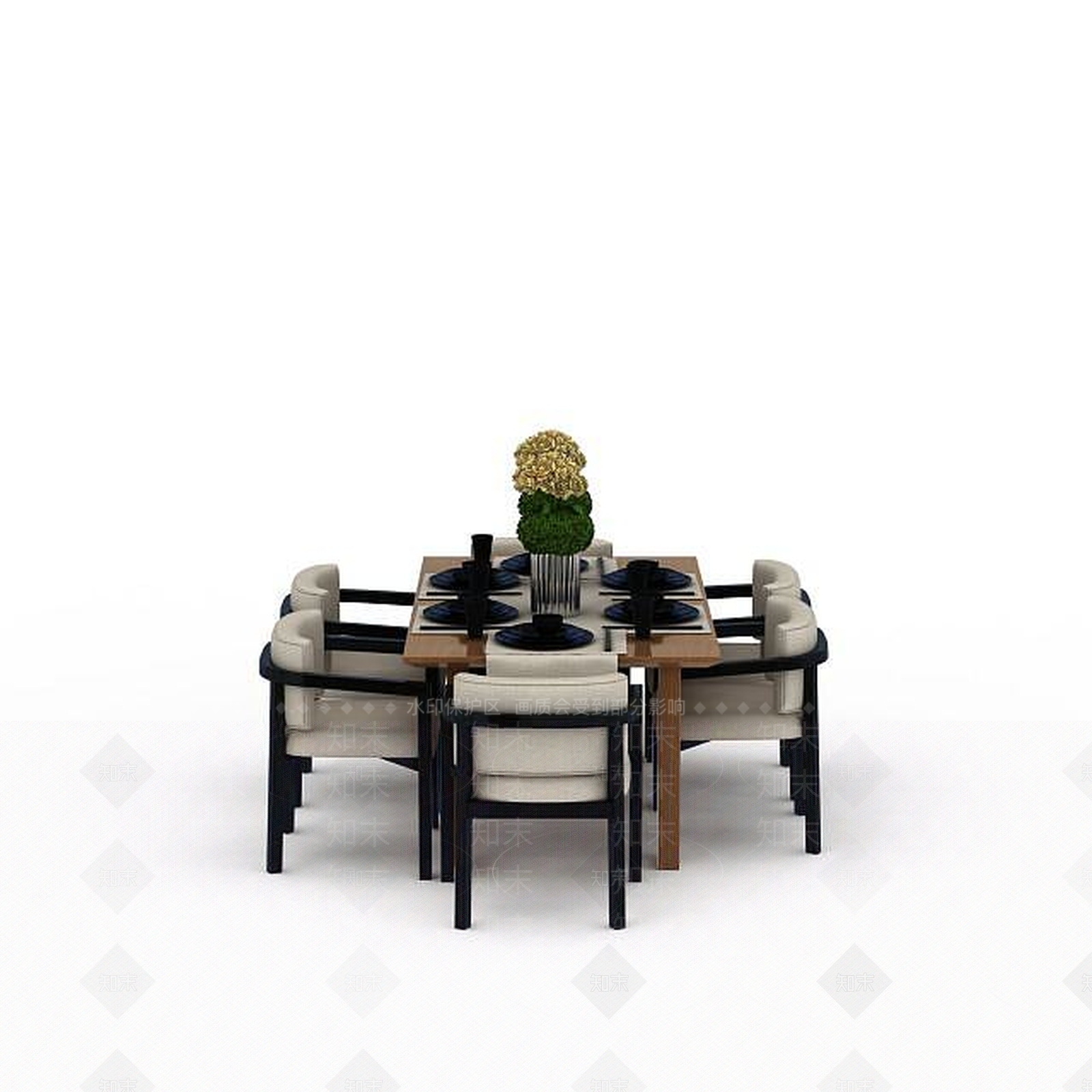 现代书桌椅3D模型下载【ID:1196402277】