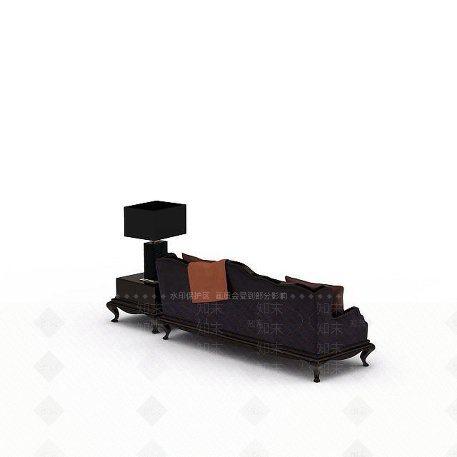 现代双人沙发3D模型下载【ID:1196402585】