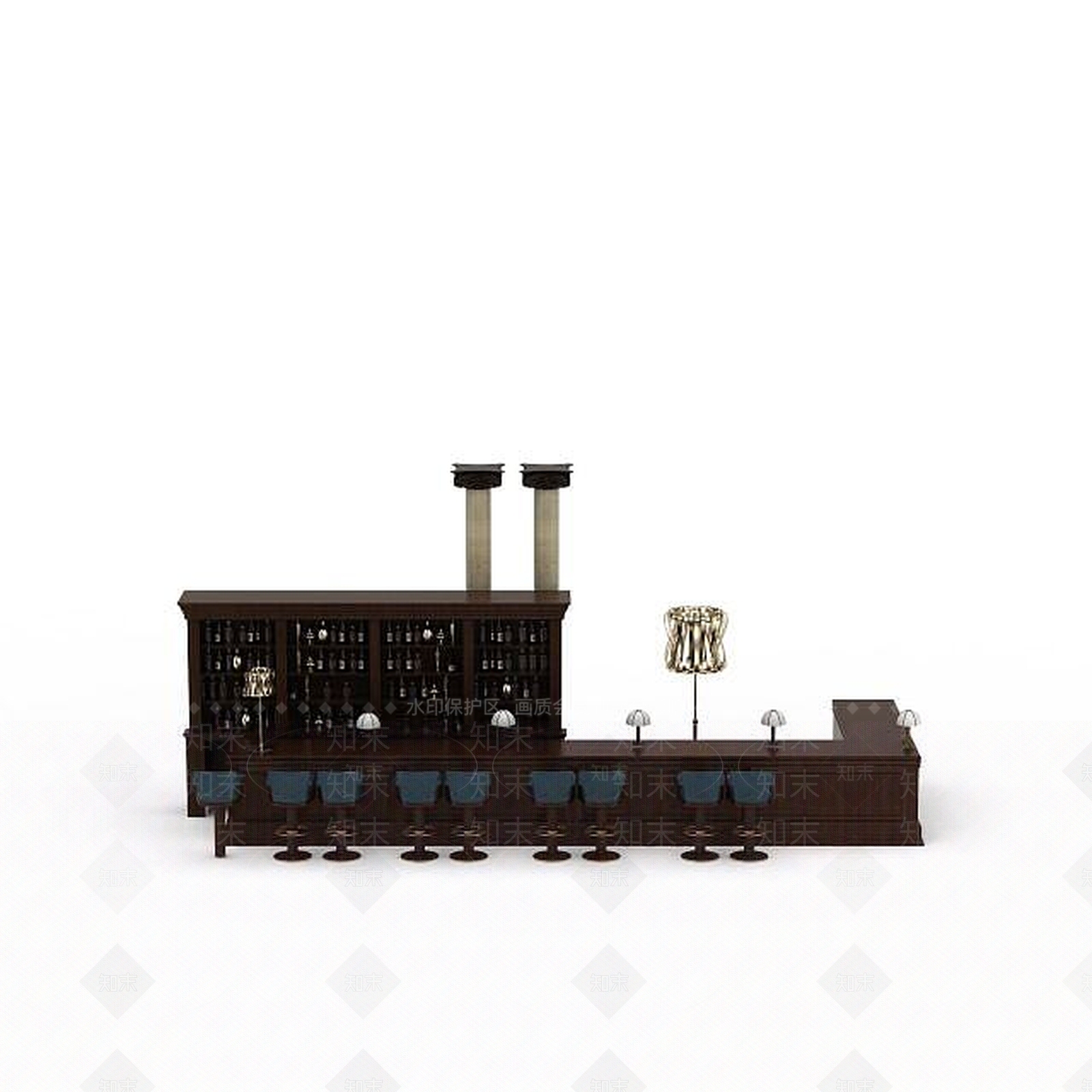 现代衣柜3D模型下载【ID:1196402789】